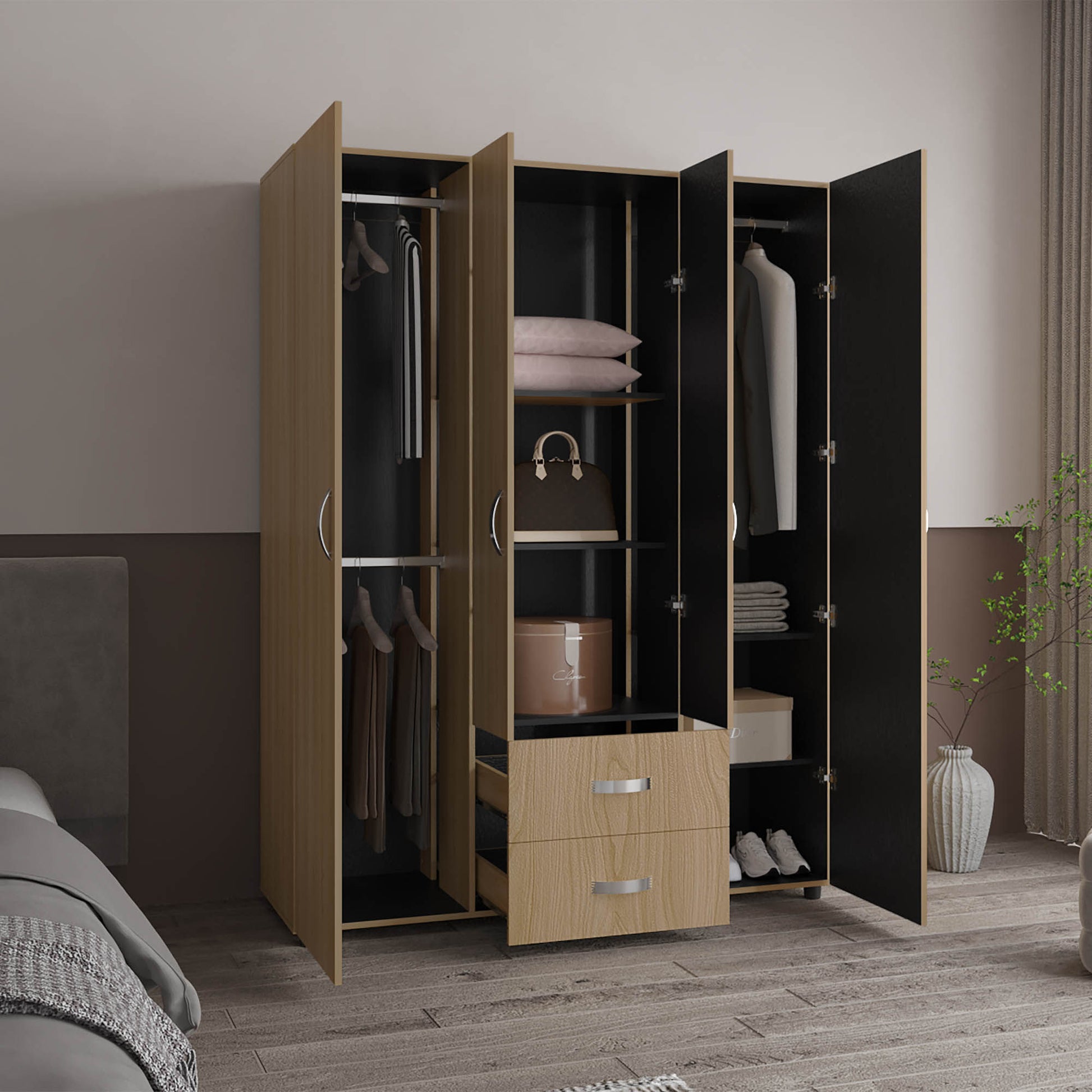 Closet Barilo 200X150X49 Rta Fresno Eu Wengue