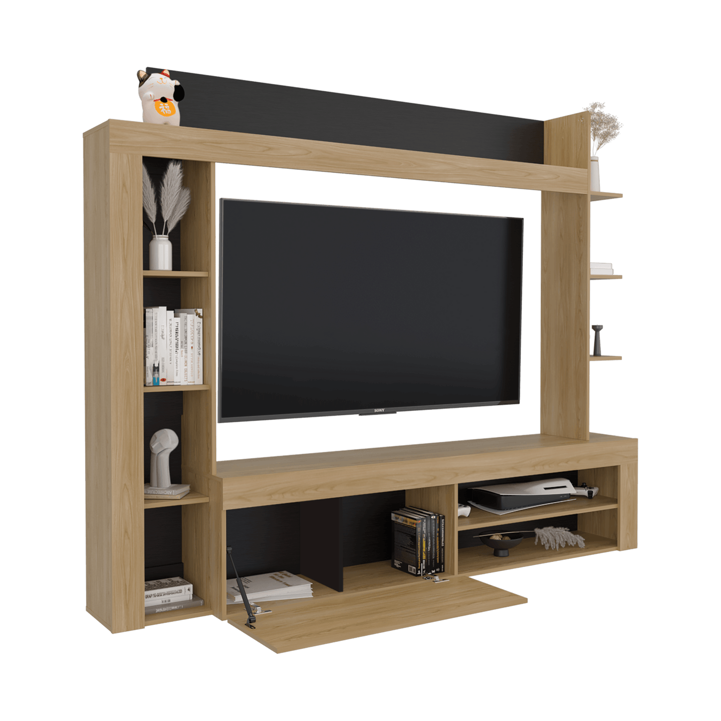 Centro De Entretenimiento Cecil 178X215X35 Rta Fresno Eu + Wengue