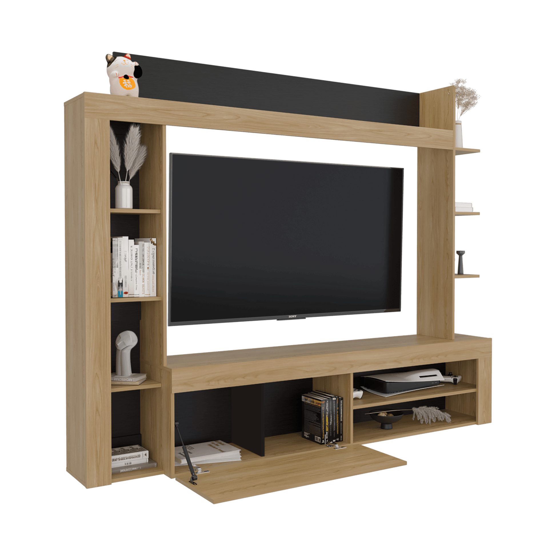Centro De Entretenimiento Cecil 178X215X35 Rta Fresno Eu + Wengue