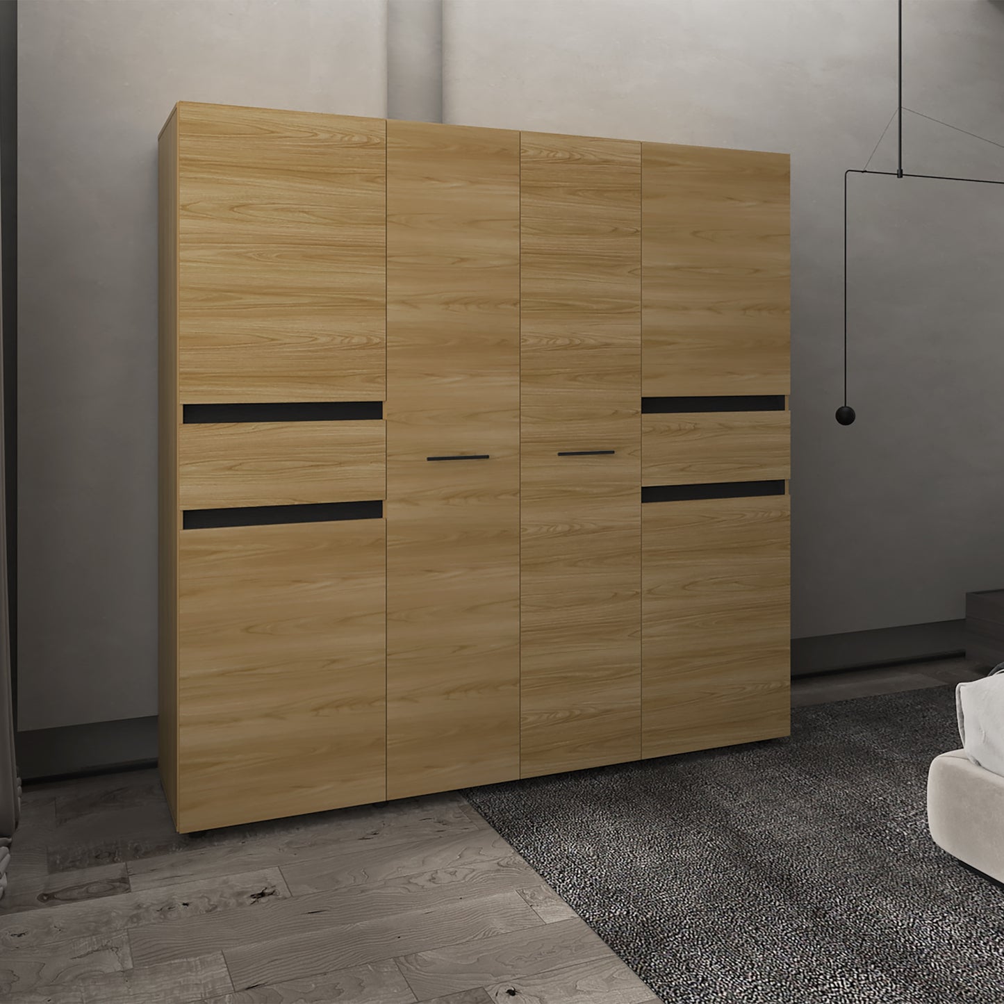 Closet Berino 200X200X51 Rta Fresno Wengue