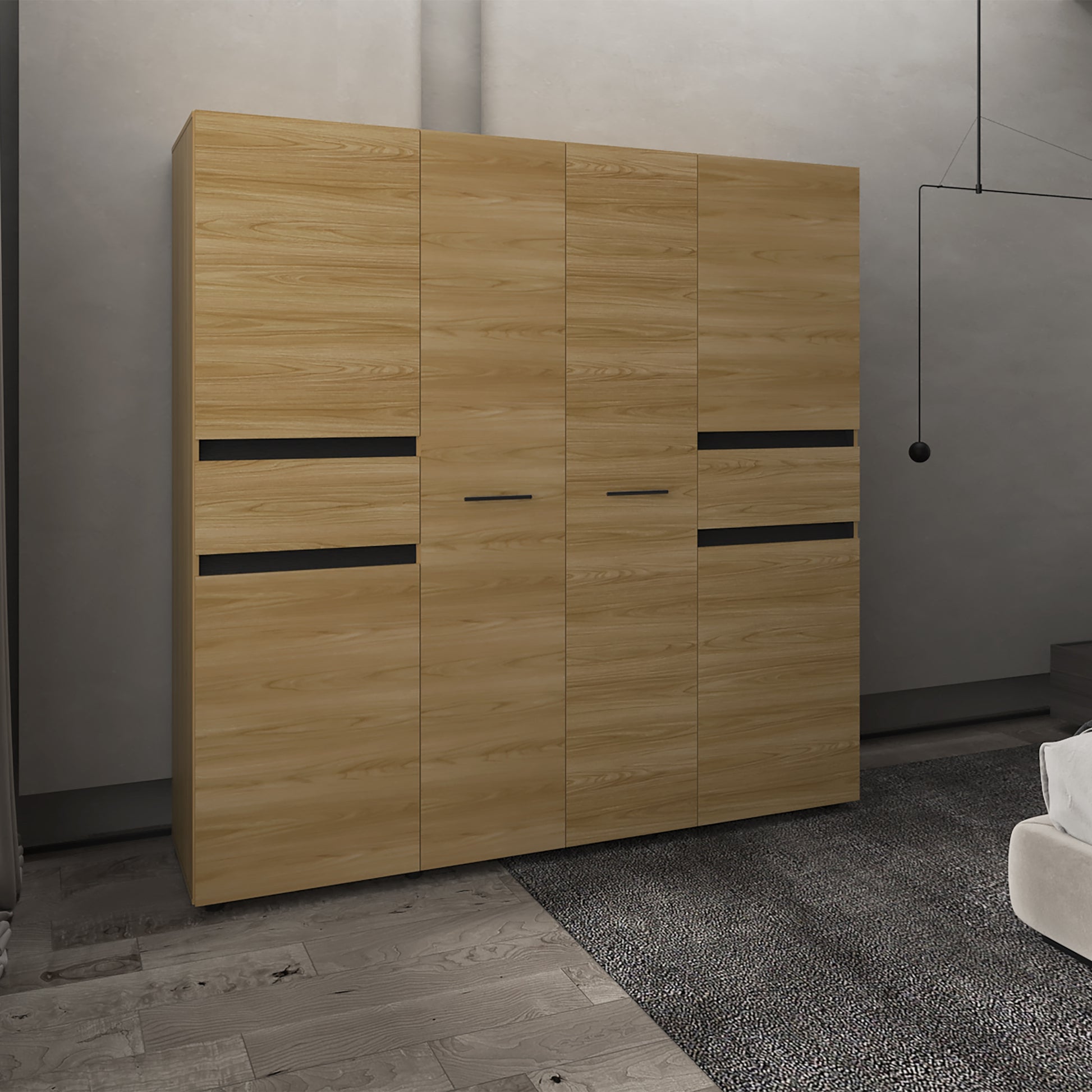 Closet Berino 200X200X51 Rta Fresno Wengue