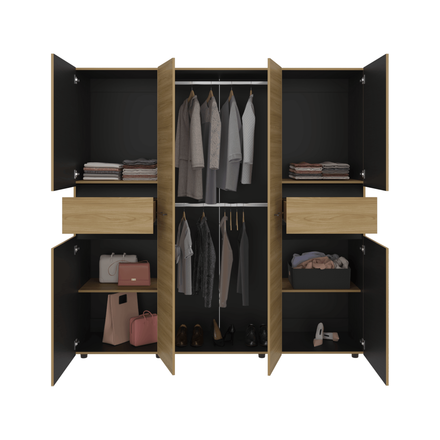 Closet Berino 200X200X51 Rta Fresno Wengue