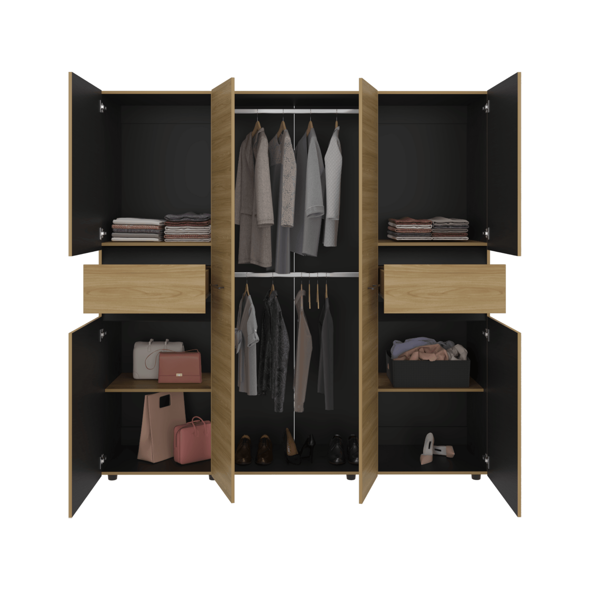 Closet Berino 200X200X51 Rta Fresno Wengue