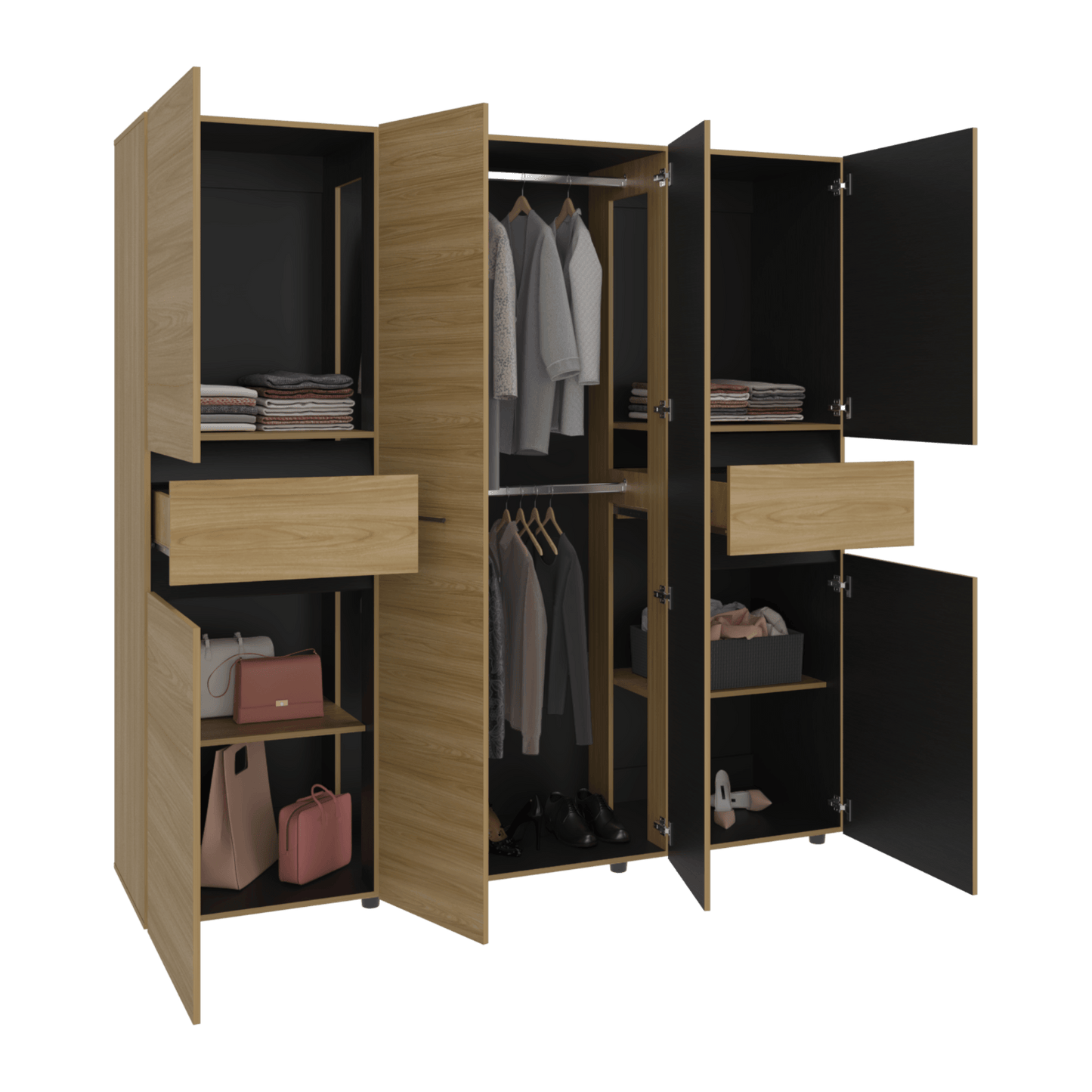 Closet Berino 200X200X51 Rta Fresno Wengue