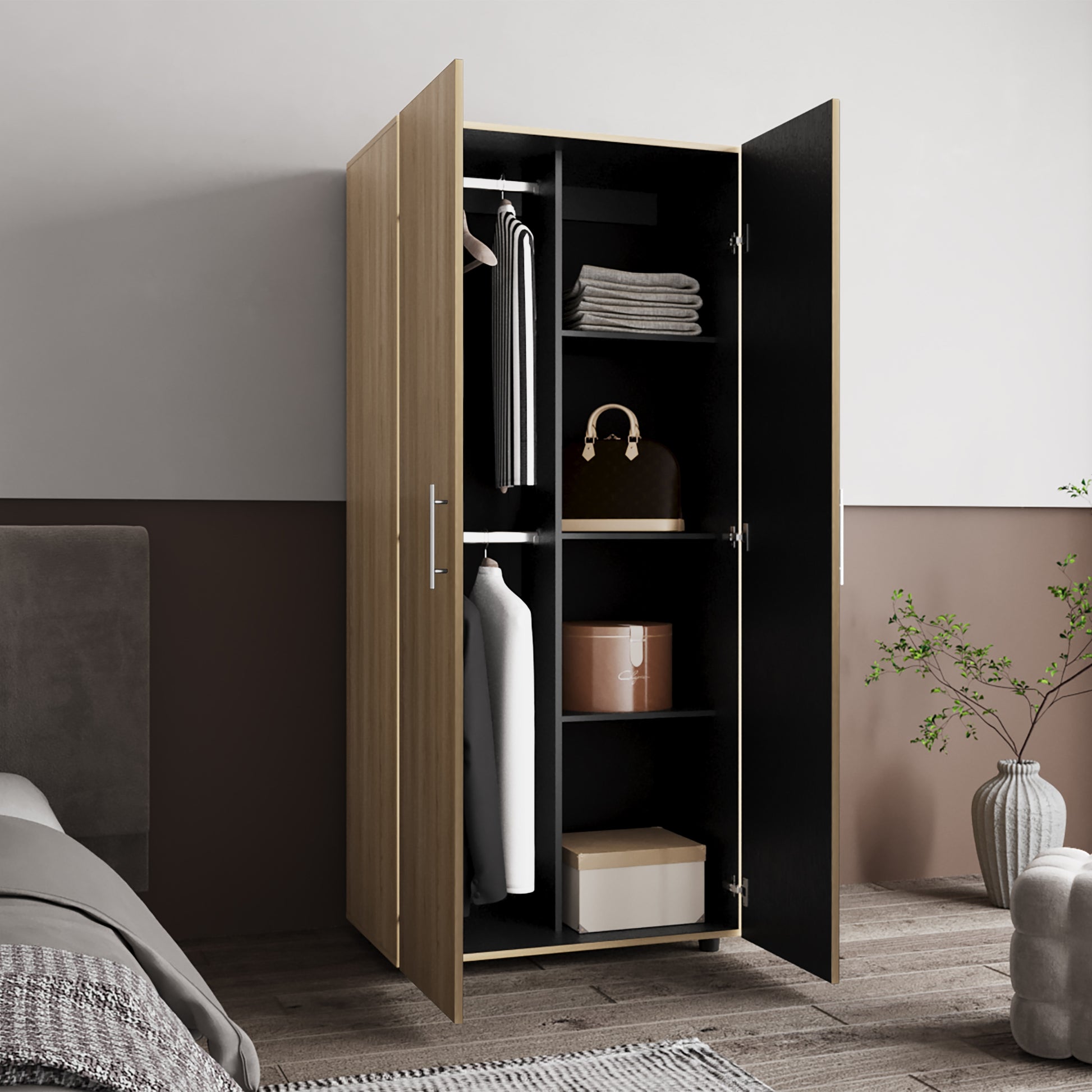 Closet Tera 180X80X48 Rta Fresno Wengue