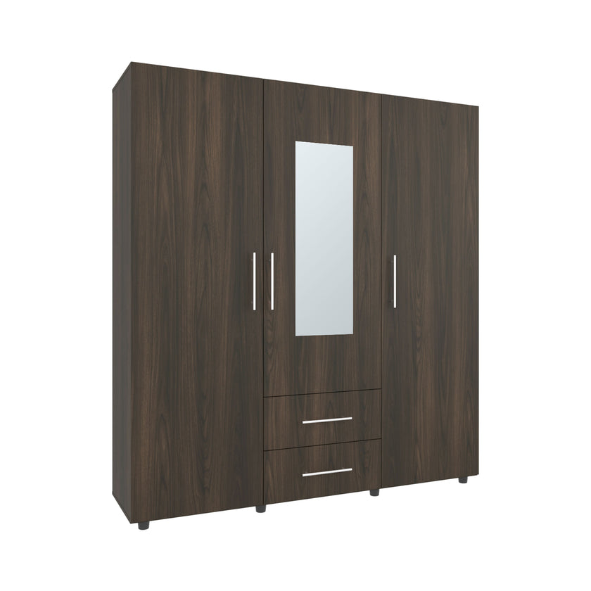 Closet Grayson Espejo 200X180X49 Rta Nogal Wengue