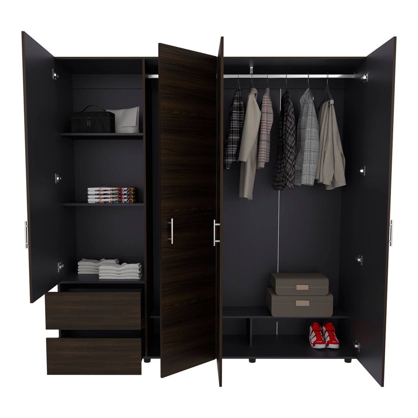 Closet Dassel 200X200X52 Rta Nogal Wengue