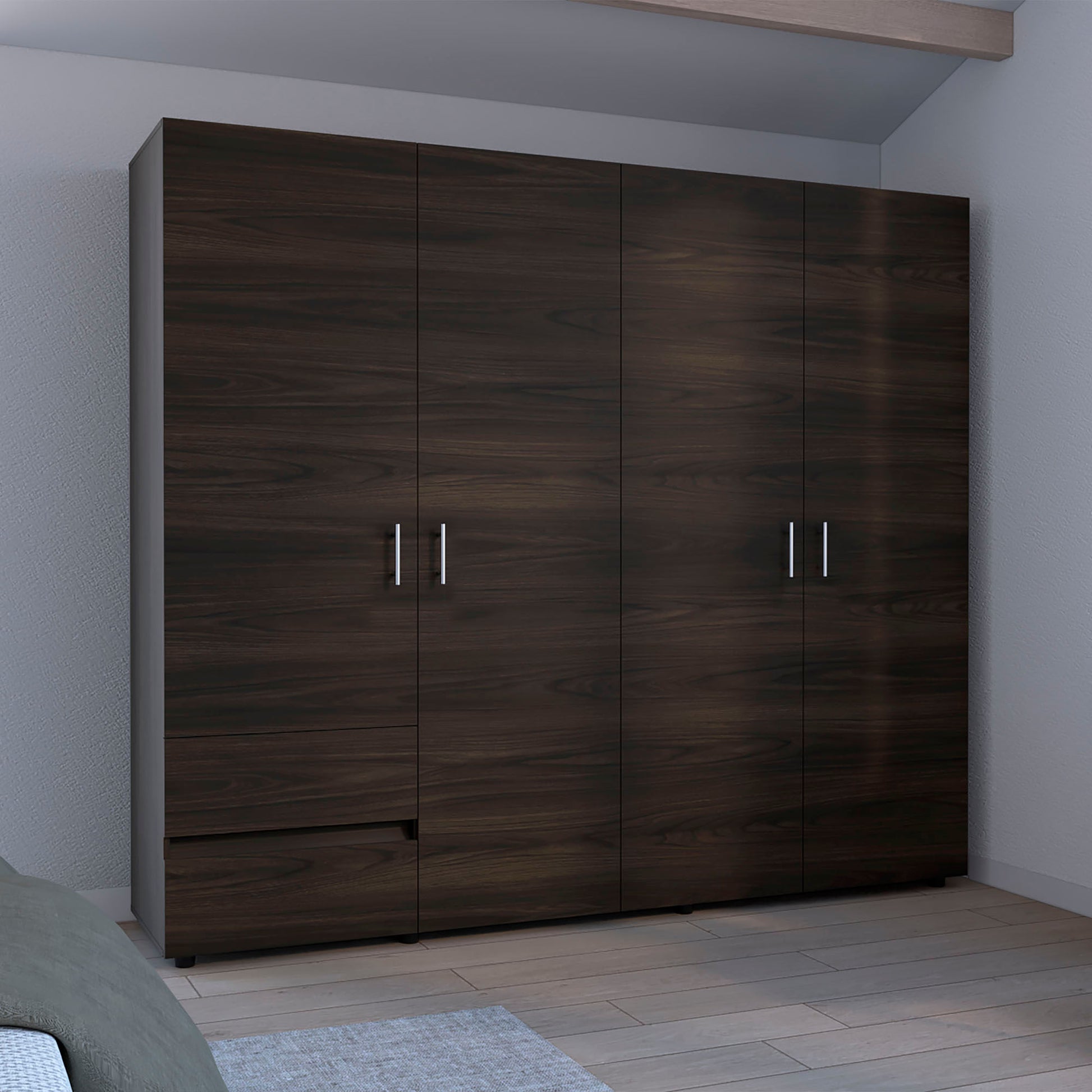 Closet Dassel 200X230X52 Rta Nogal Wengue