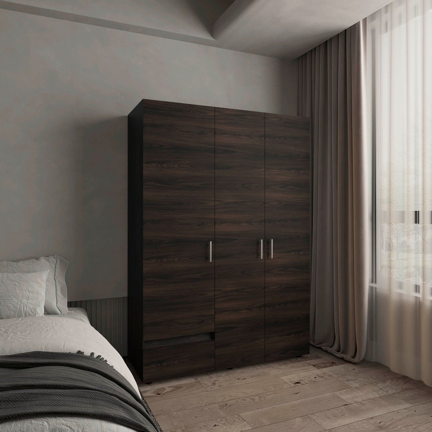 Closet Dassel 200X140X52 Rta Nogal Wengue