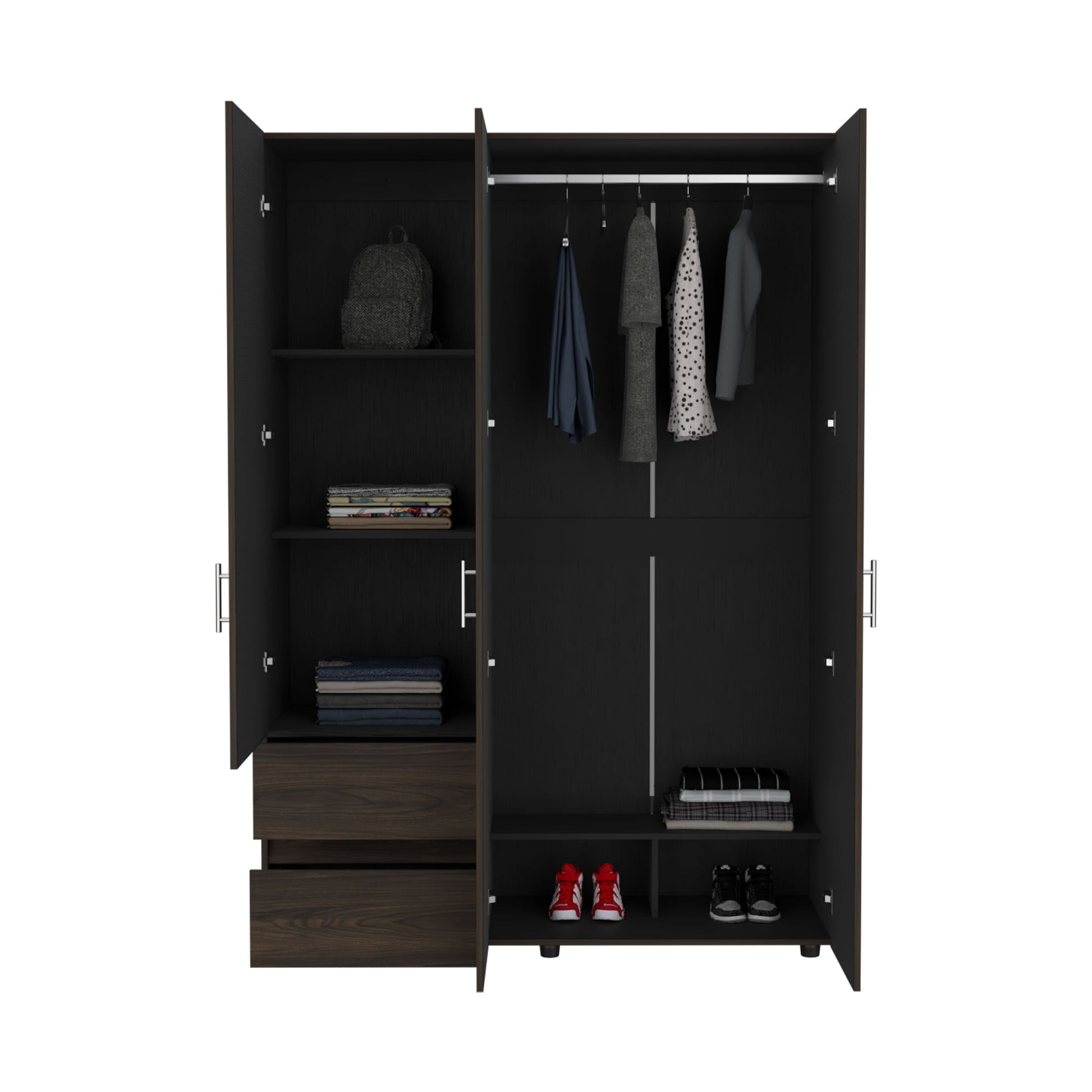Closet Dassel 200X140X52 Rta Nogal Wengue