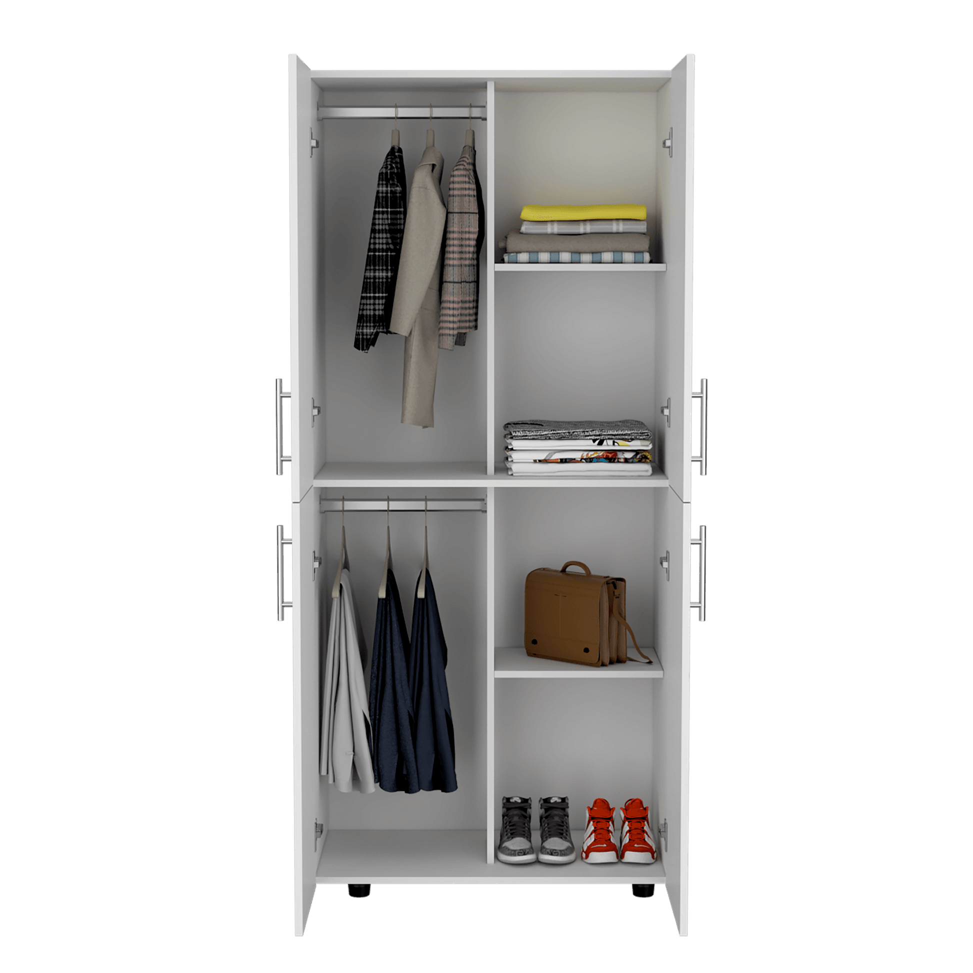 Closet Hazel 4P 180X80X48 Rta Blanco Zf