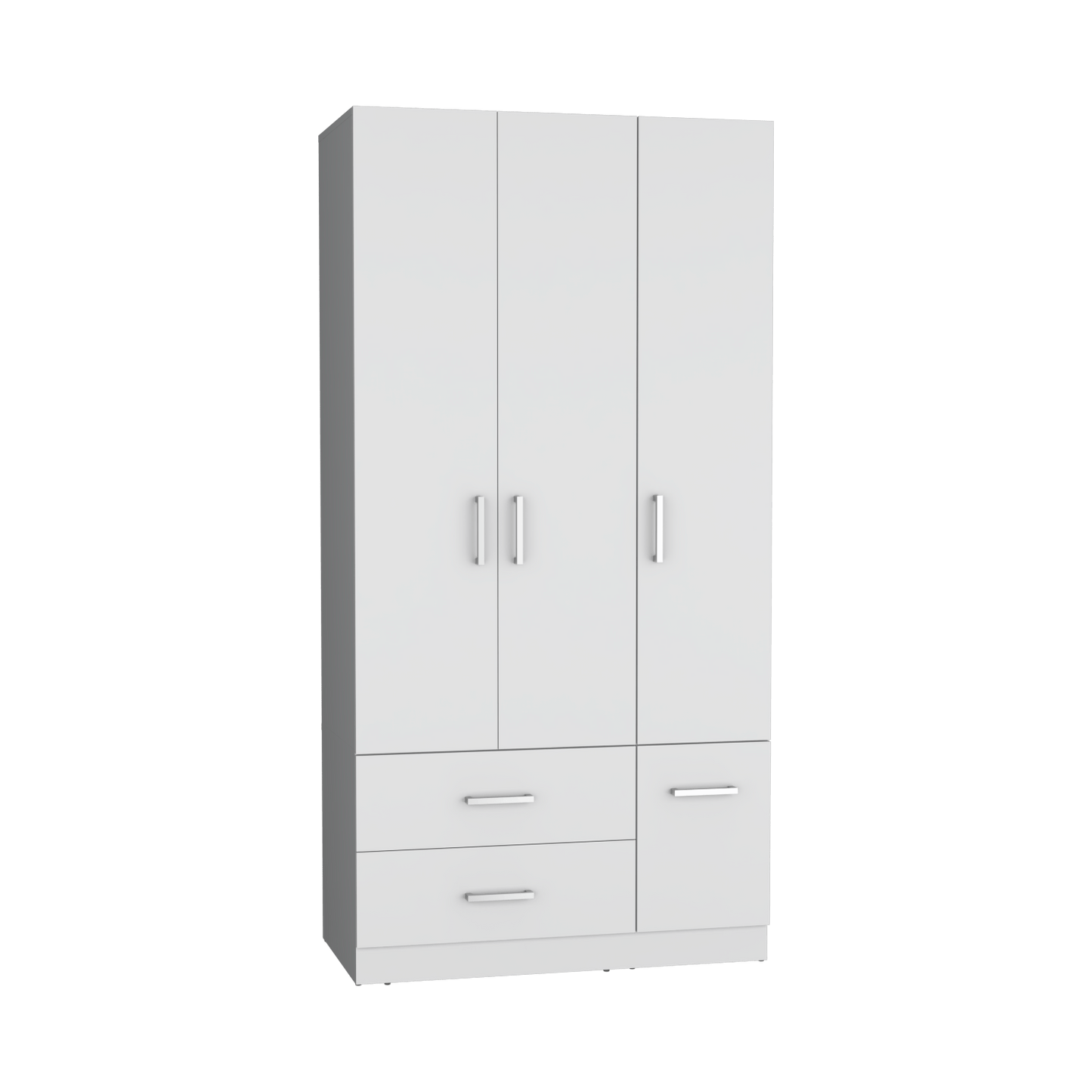 Closet Sebree 3P 2C 180X90X47 Rta Blanco Zf