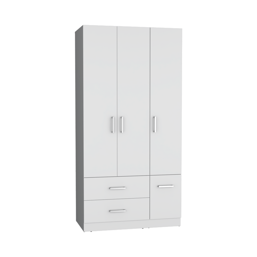 Closet Sebree 3P 2C 180X90X47 Rta Blanco Zf
