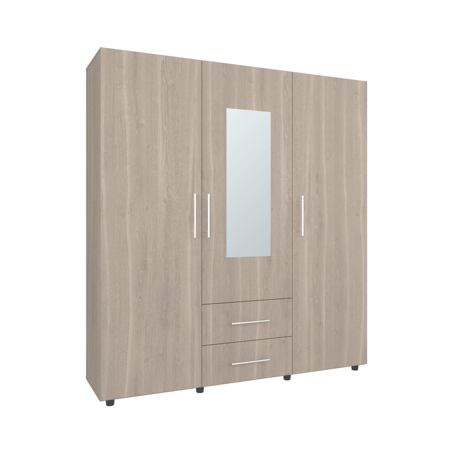 Closet Grayson Espejo 200X180X49 Rta Bardolino Blanco