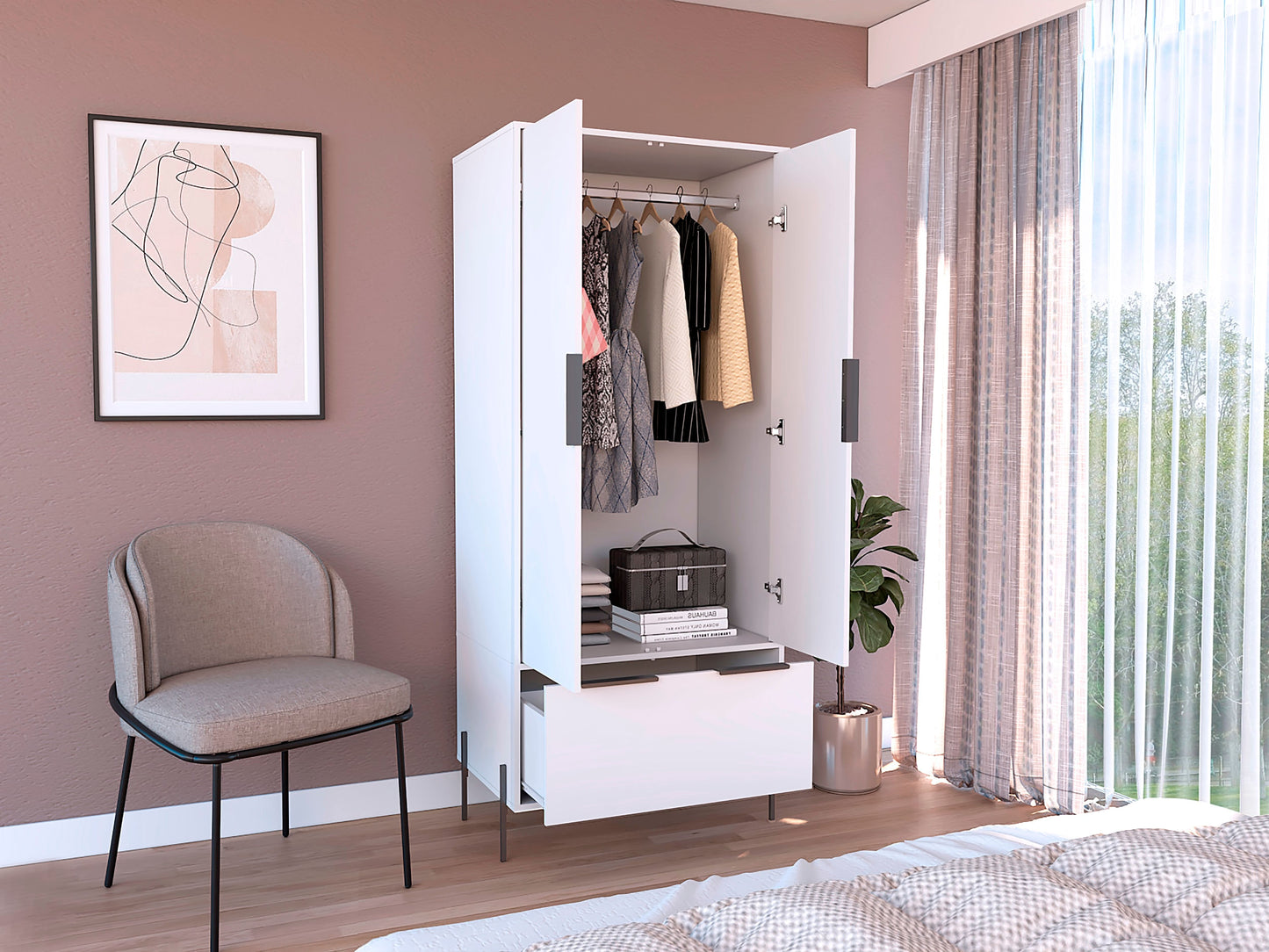 Closet With Collection W 183 Rta Blanco