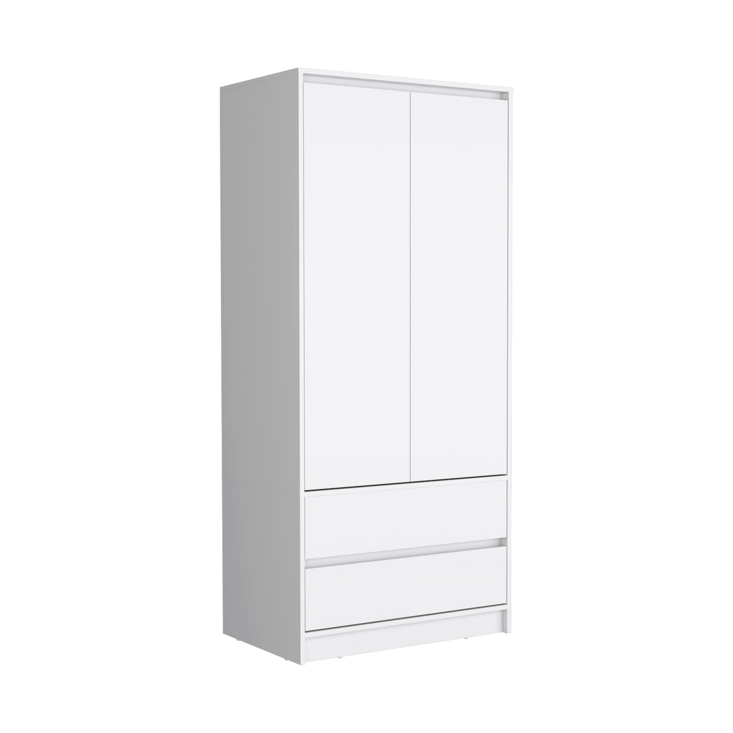 Closet 2 Puertas 2 Cajones Austin 180X80 Rta Blanco Zf