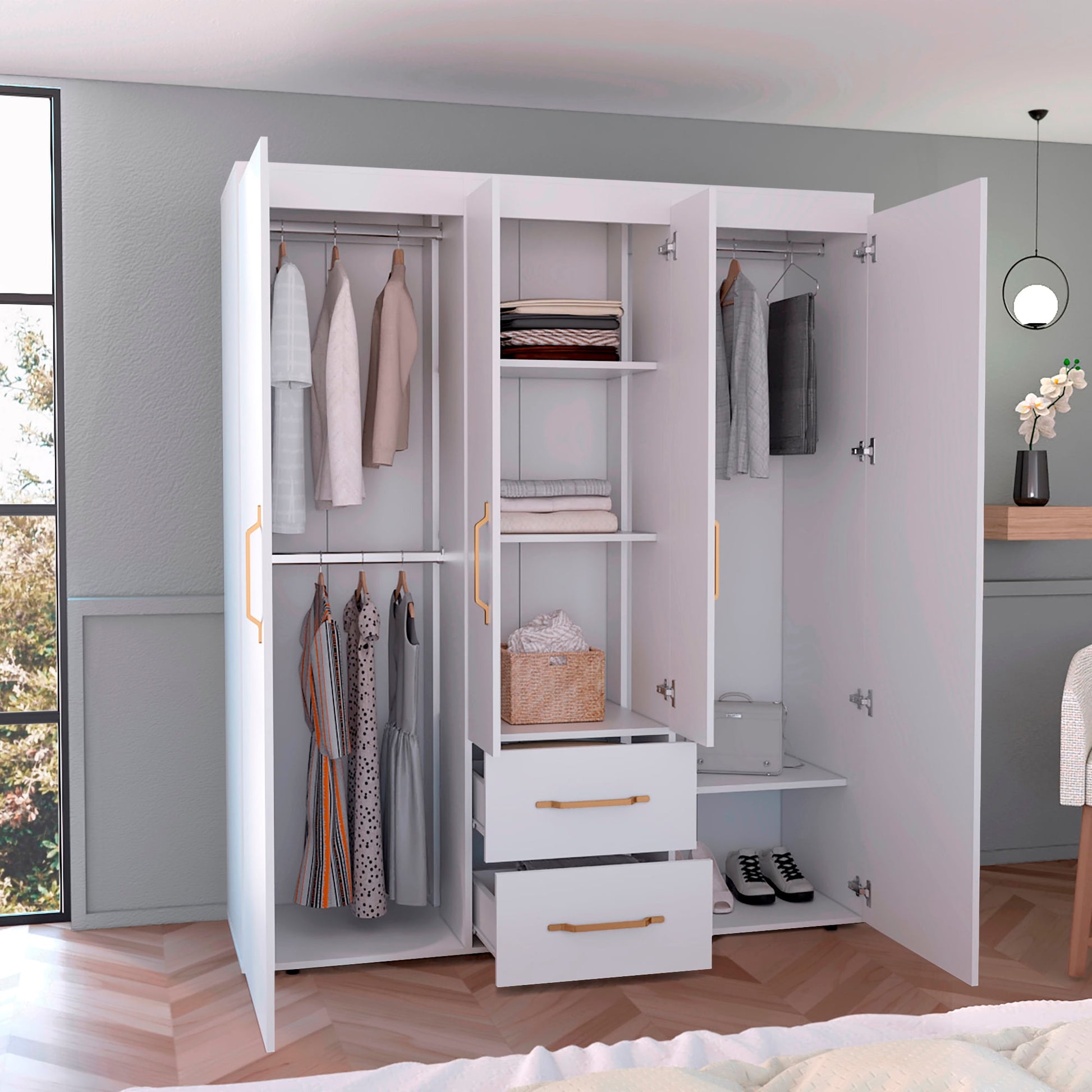Closet Bariloche Eco 180 X 150 X 50 Rta Blanco