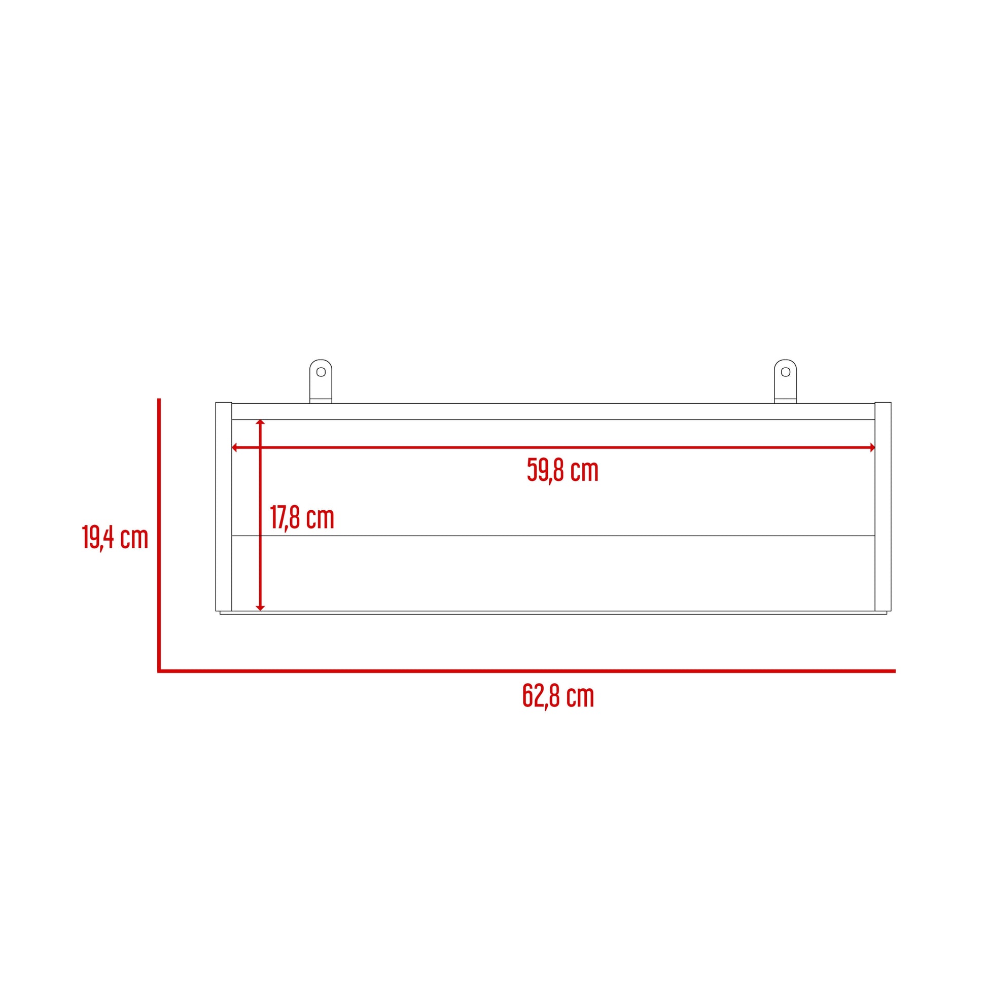 Complemento Estantes Home 19 X 62 Rta Blanco