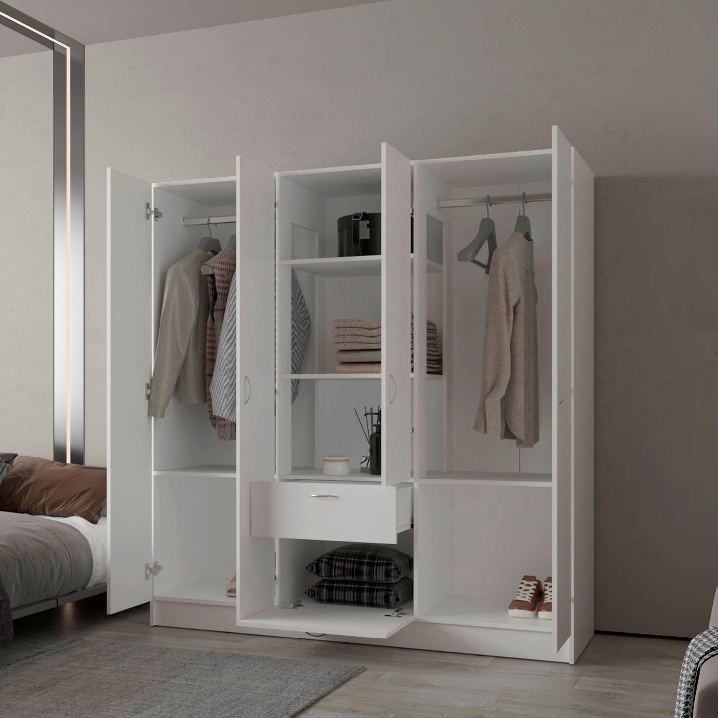 Closet Mitu 2.0 170 X 162 X 46 Rta Blanco Zf