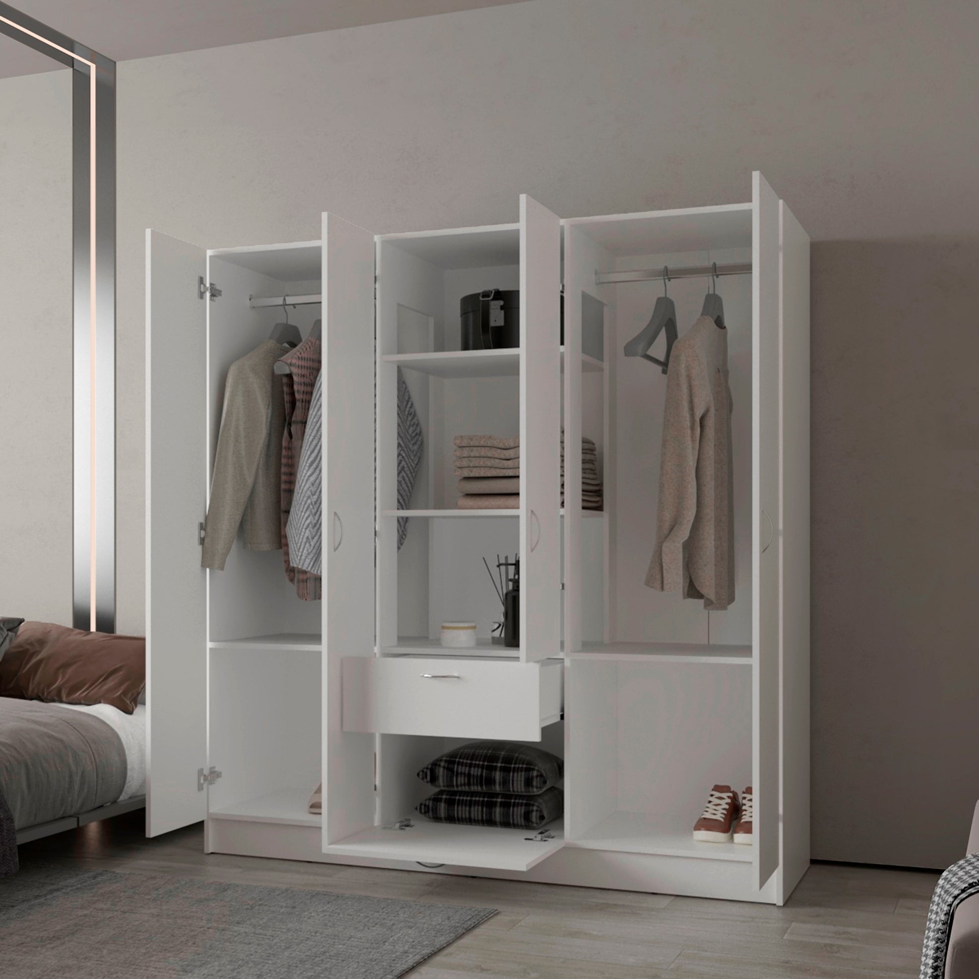 Closet Mitu 2.0 170 X 162 X 46 Rta Blanco Zf