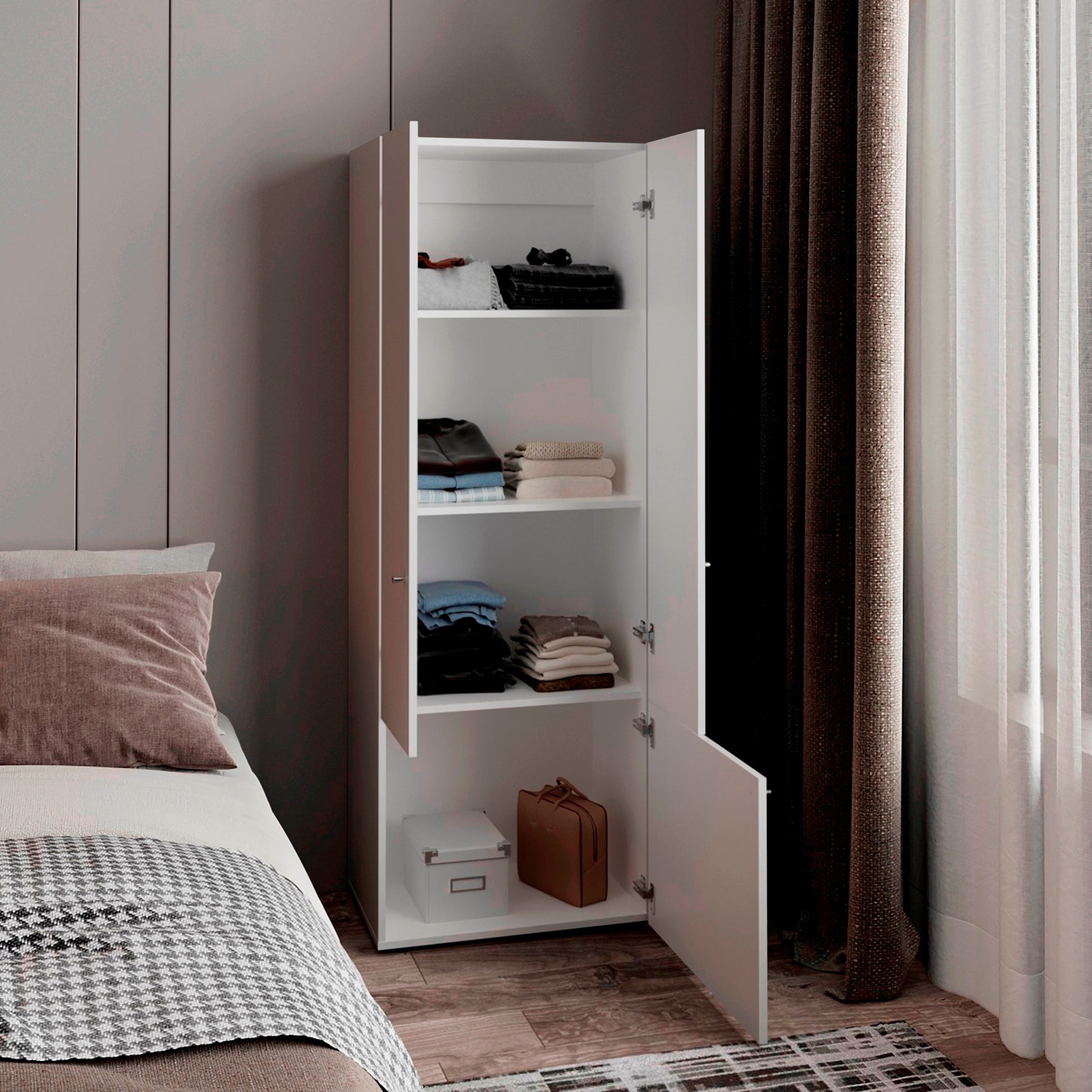 Closet 3 Puertas Tuhogar 170X60X40 Blanco