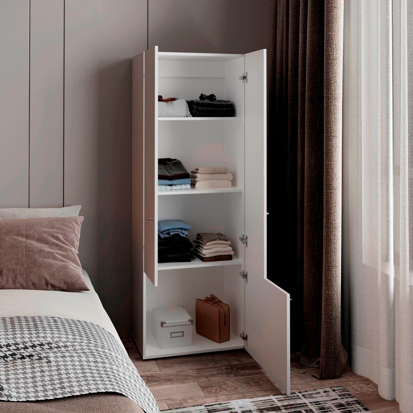 Closet 3 Puertas Tuhogar 170X60X40 Blanco