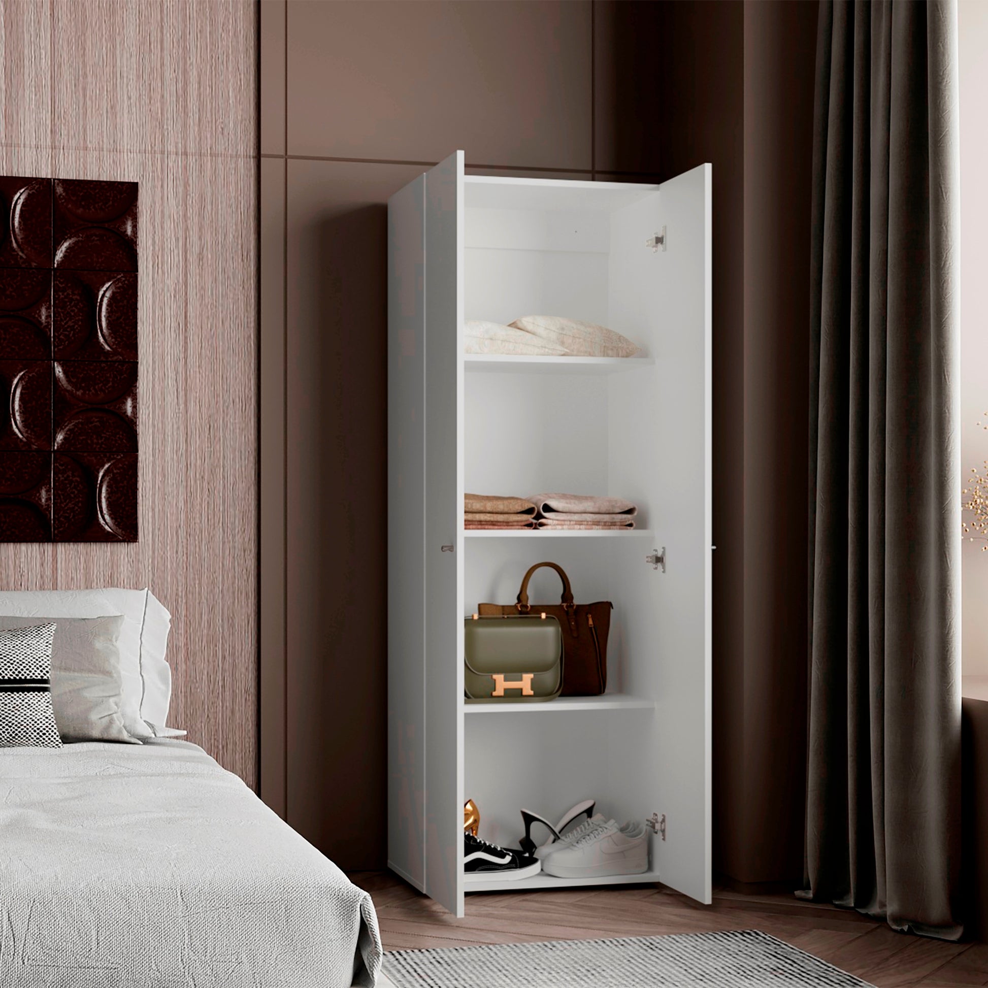 Closet 2 Puertas Tuhogar 170X60X40 Rta Blanco