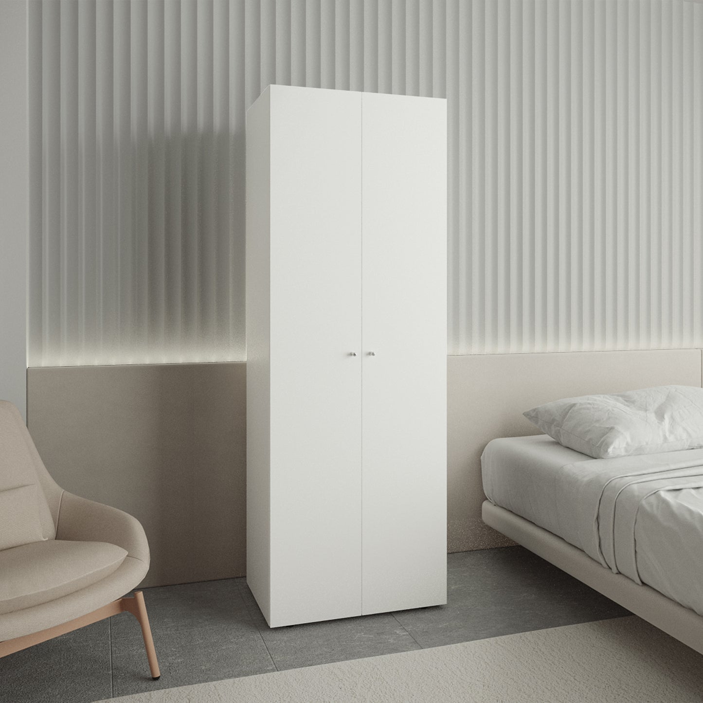 Closet 2 Puertas E1 Tuhogar 170X60X40 Rta Blanco