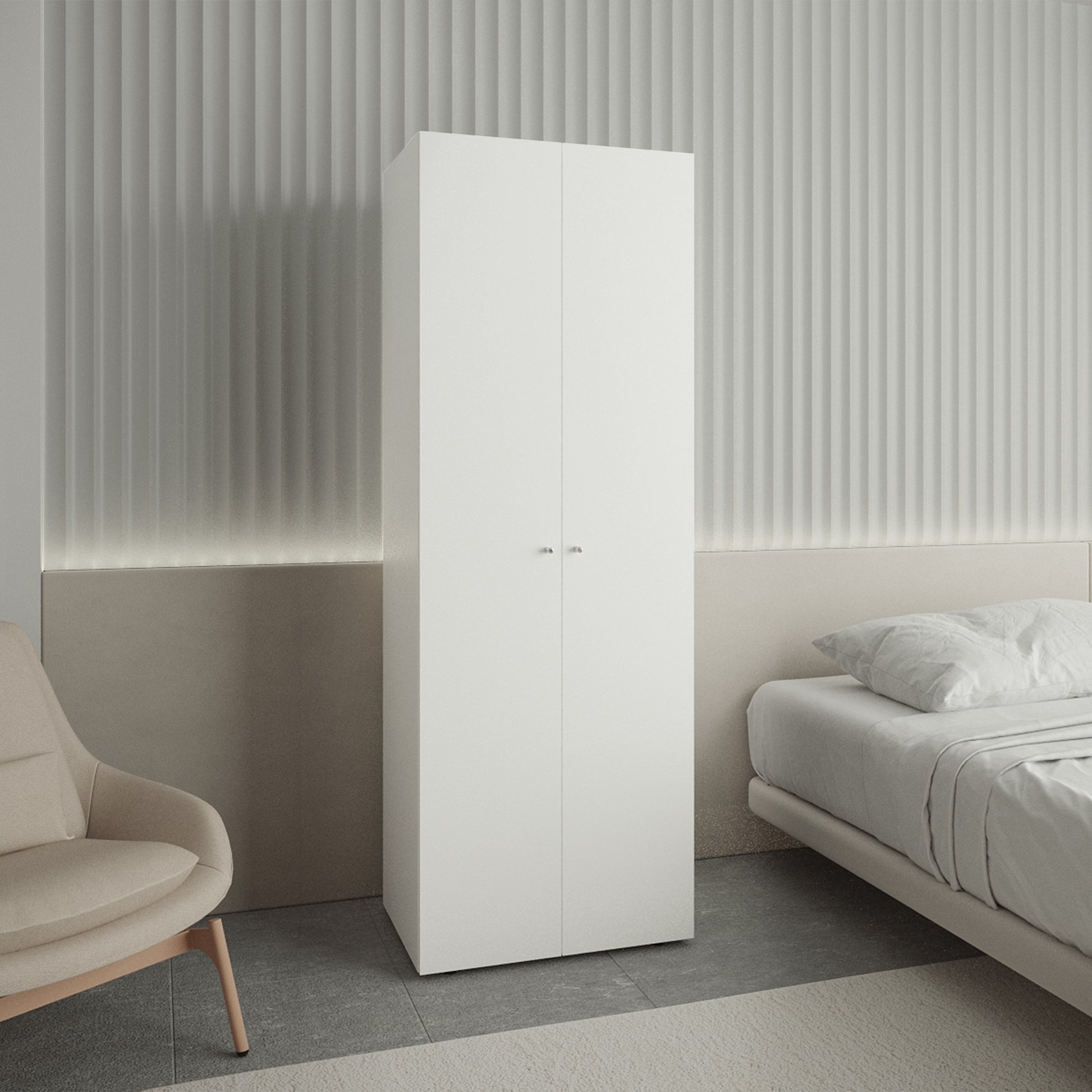 Closet 2 Puertas E1 Tuhogar 170X60X40 Rta Blanco