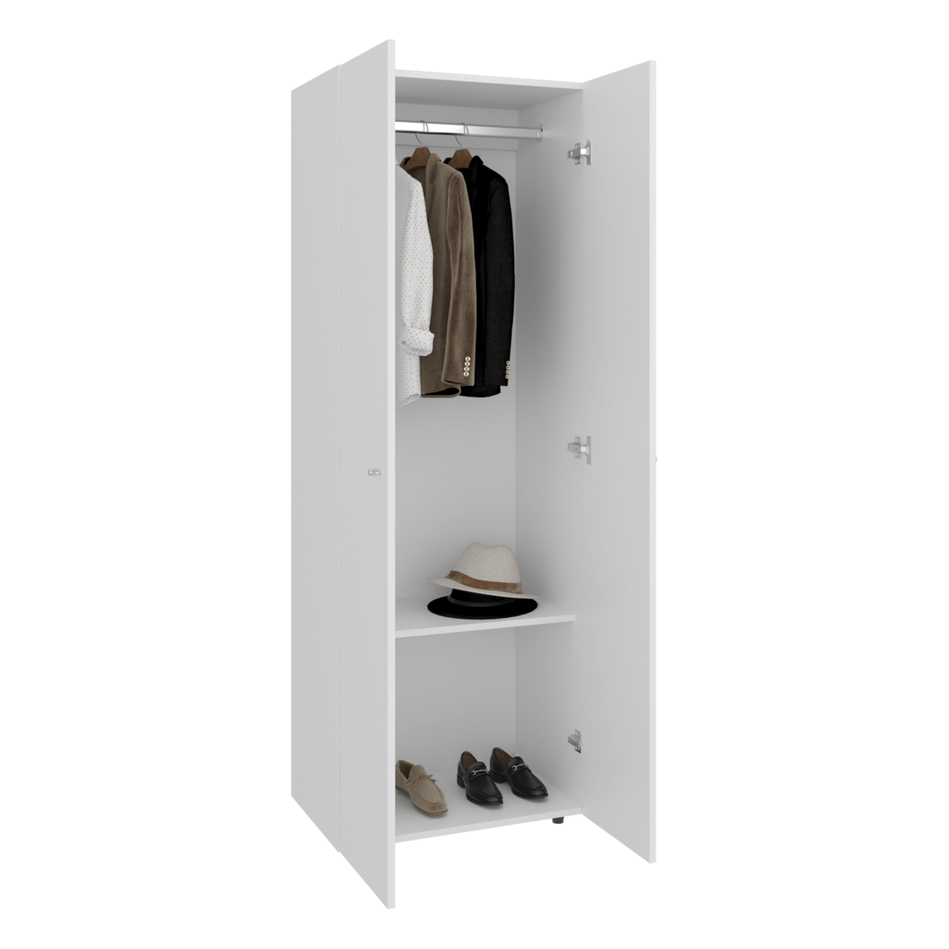 Closet 2 Puertas E1 Tuhogar 170X60X40 Rta Blanco