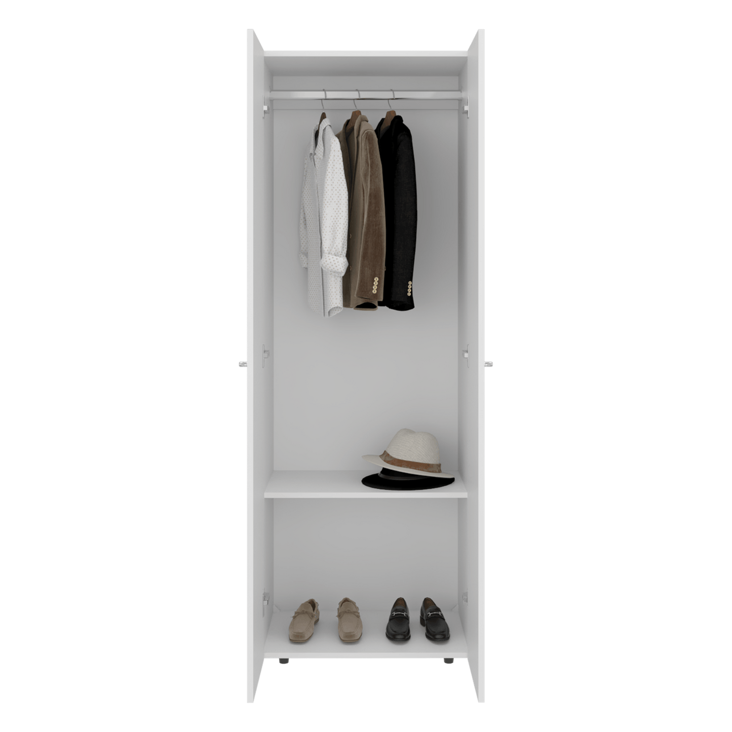 Closet 2 Puertas E1 Tuhogar 170X60X40 Rta Blanco