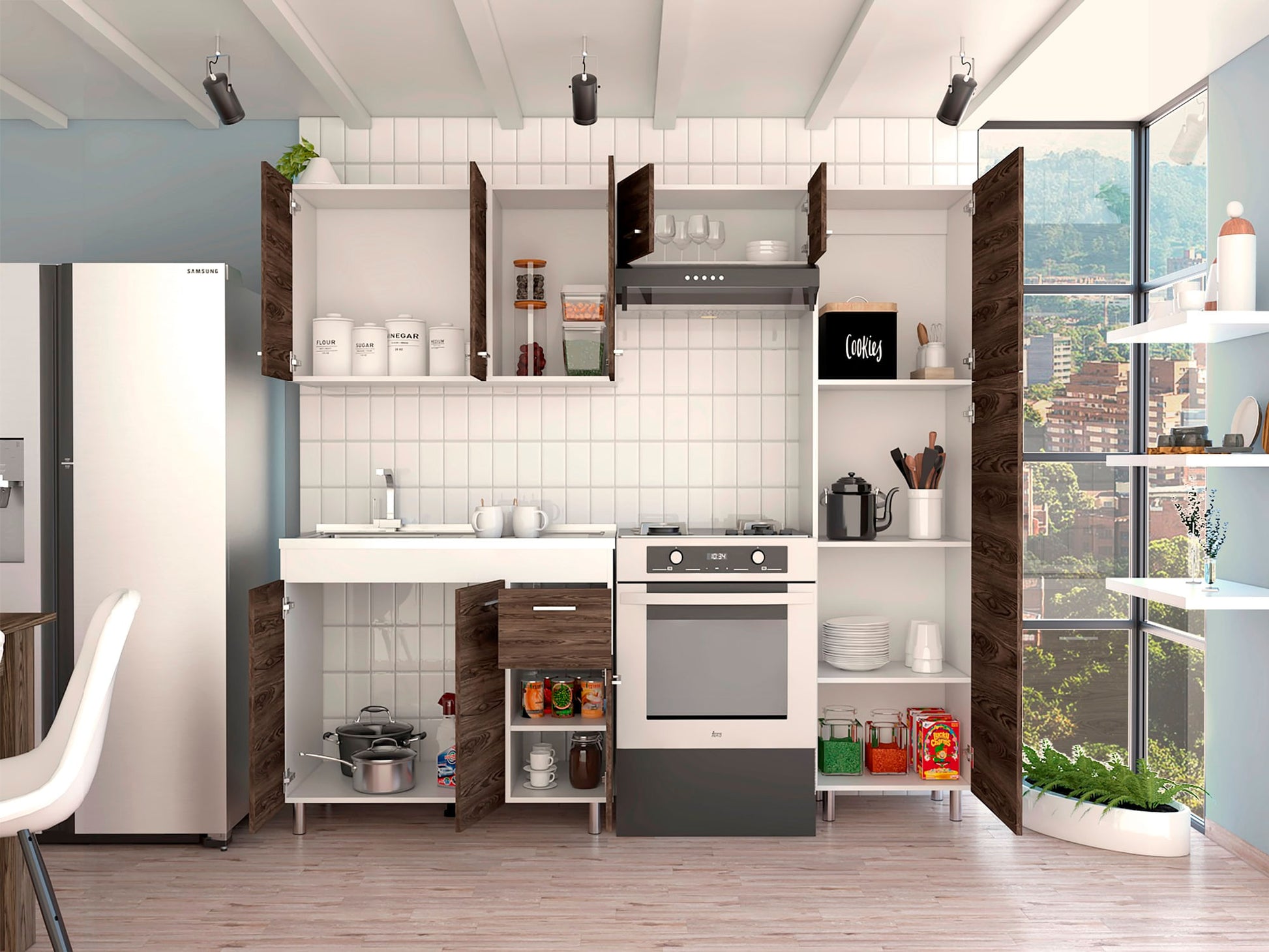 Cocina Completa Volare Rta Blanco + Milan