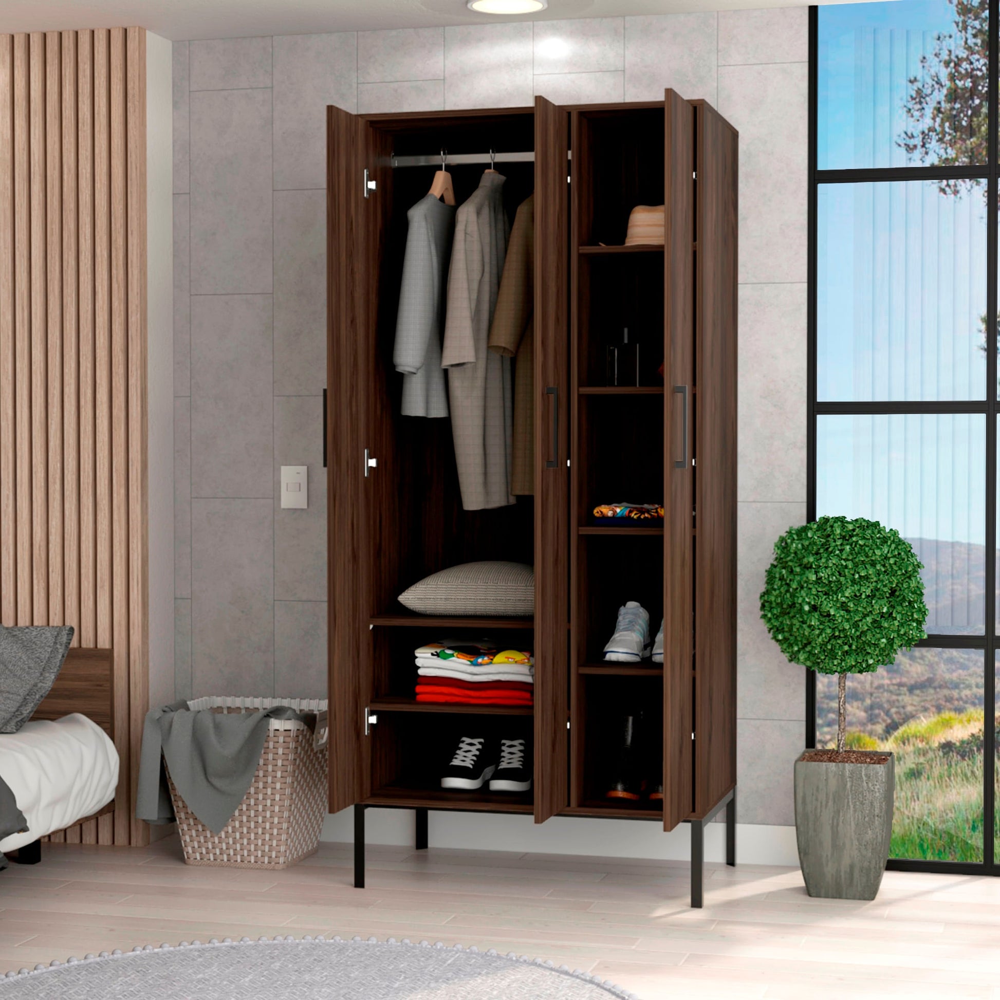 Closet 3P Soho Novo 180X82X50 Rta Milan