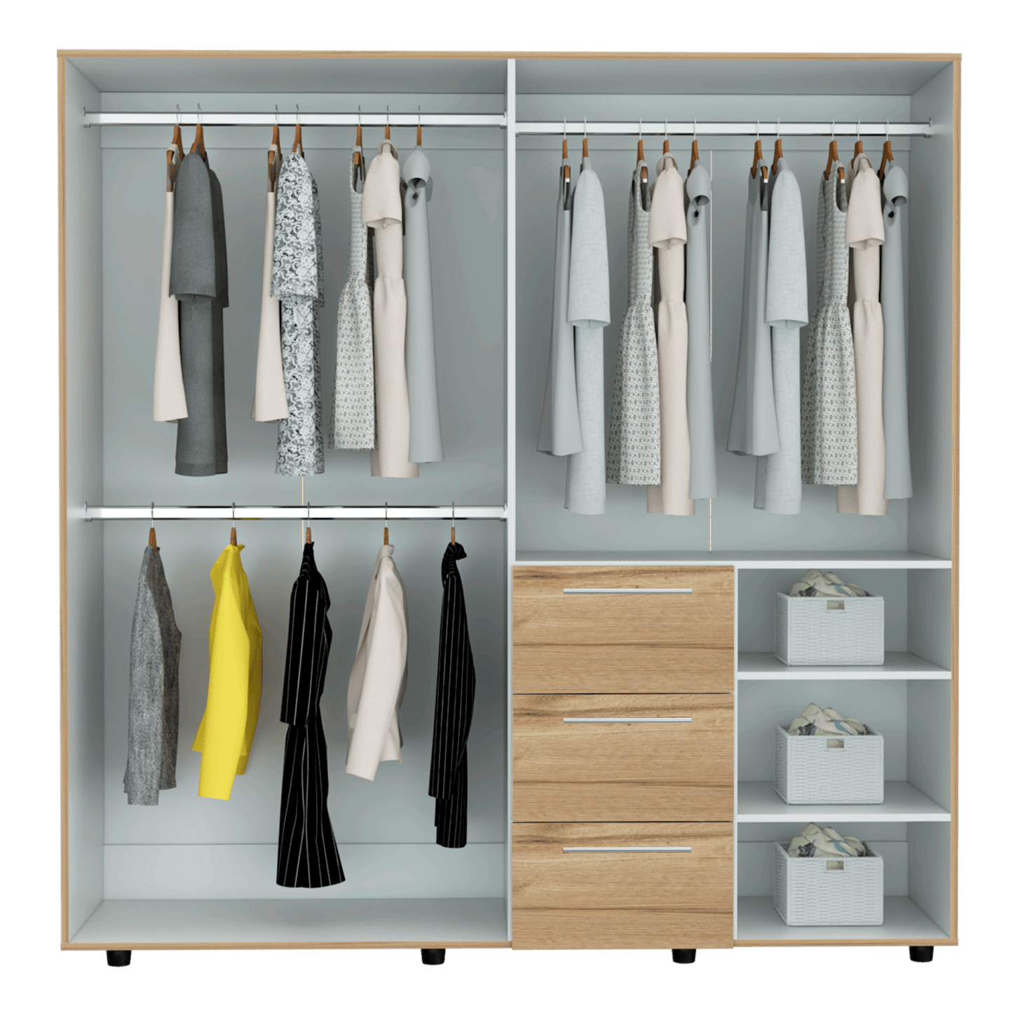 Closet Harlem 184 X 181 X 50 Rta Duna + Blanco