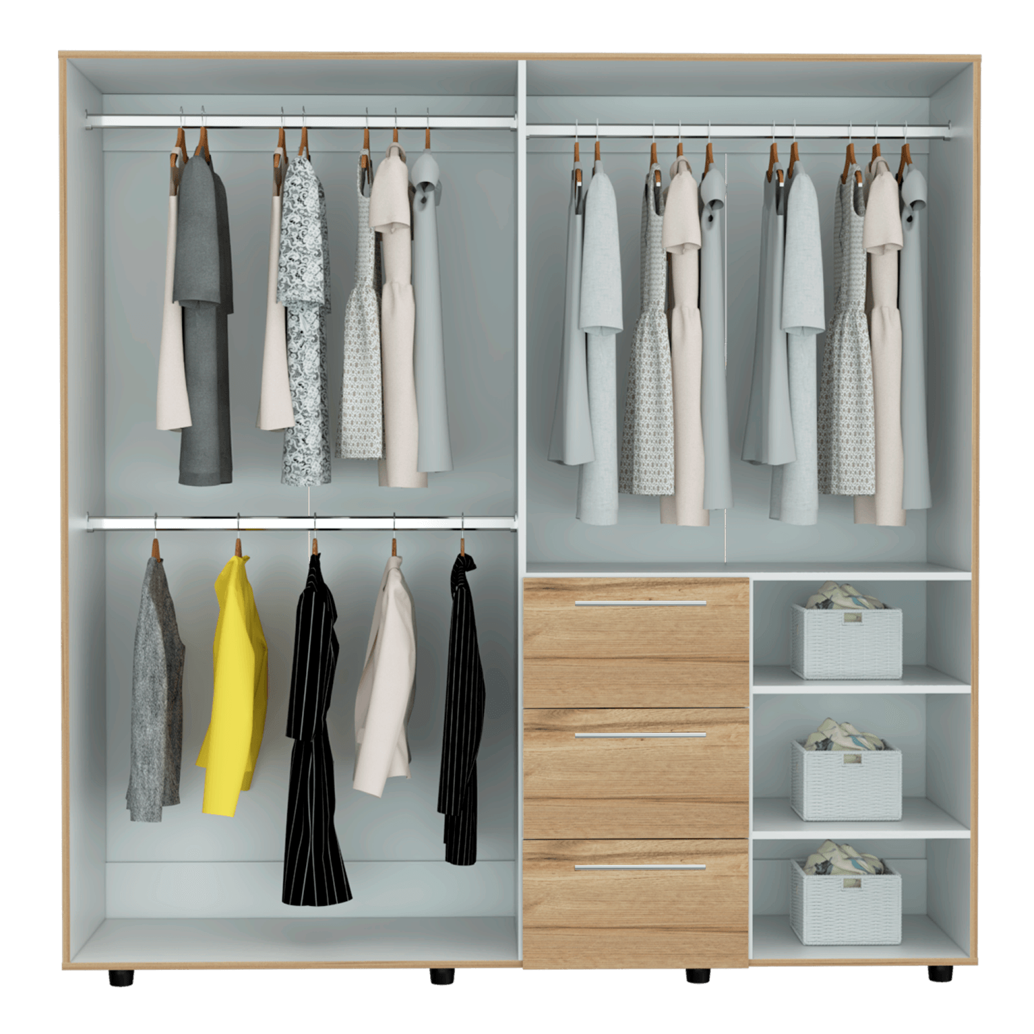 Closet Harlem 184 X 181 X 50 Rta Duna + Blanco
