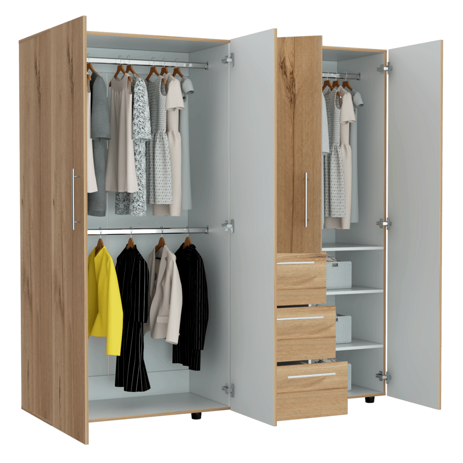 Closet Harlem 184 X 181 X 50 Rta Duna + Blanco
