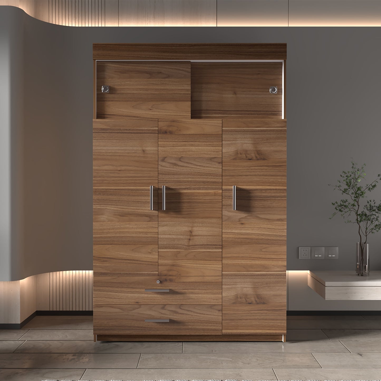 Closet Armario Manila Z 187X120X51 Rta Gales Blanco