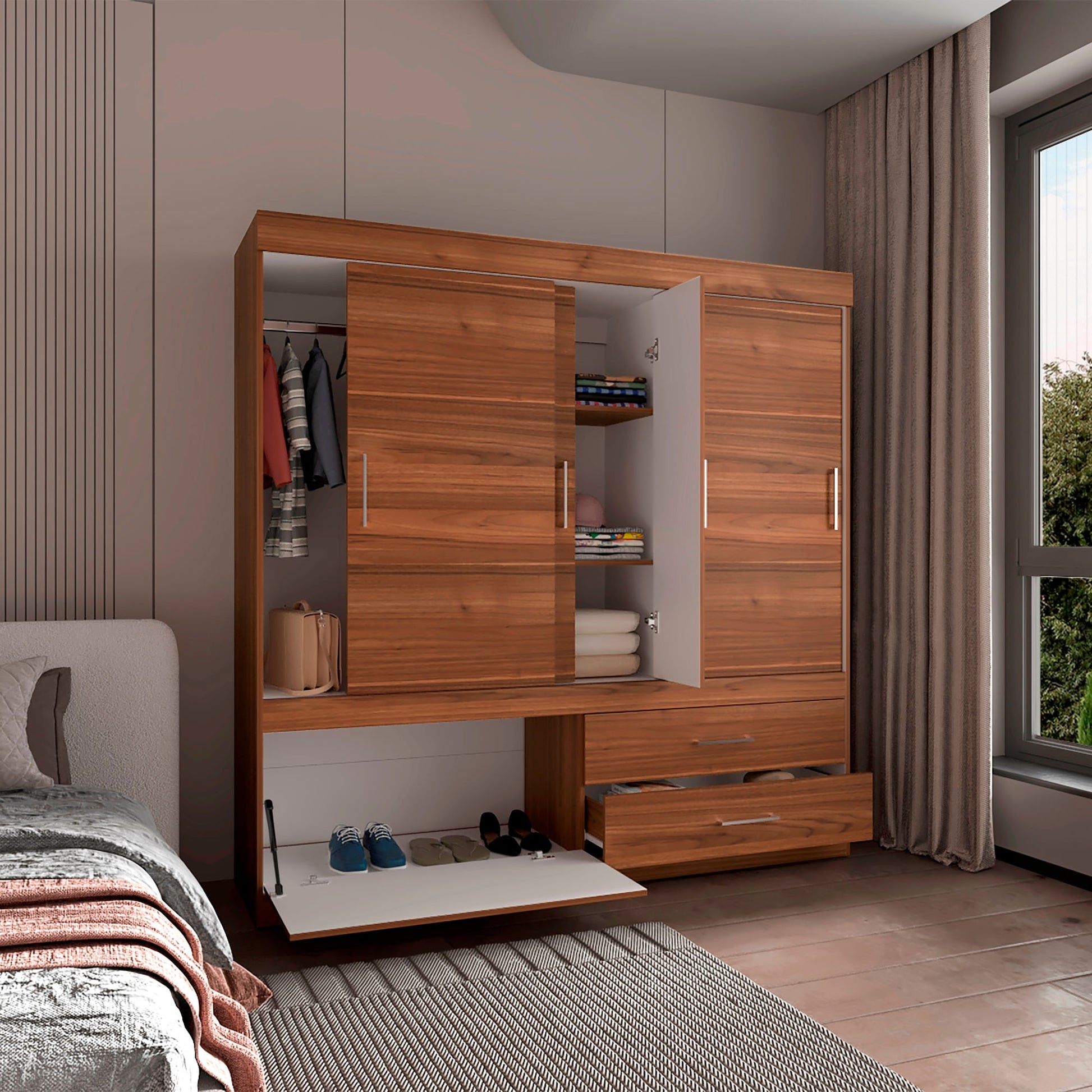 Closet Allegro 180X180X48 Rta Gales Blanco