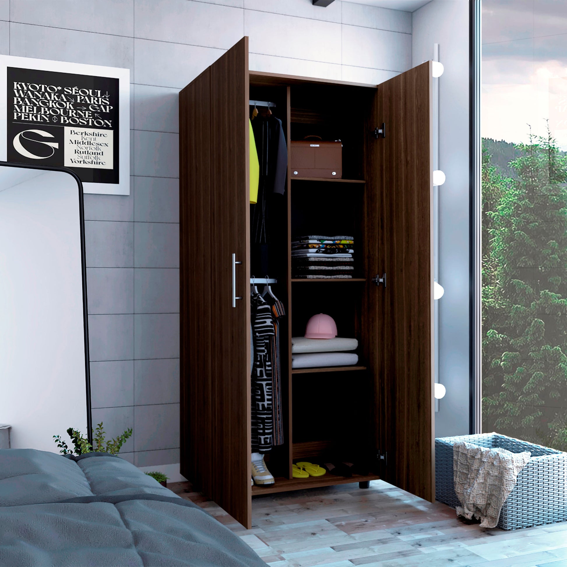 Closet Tera 180X80X48 Rta Milan Wengue