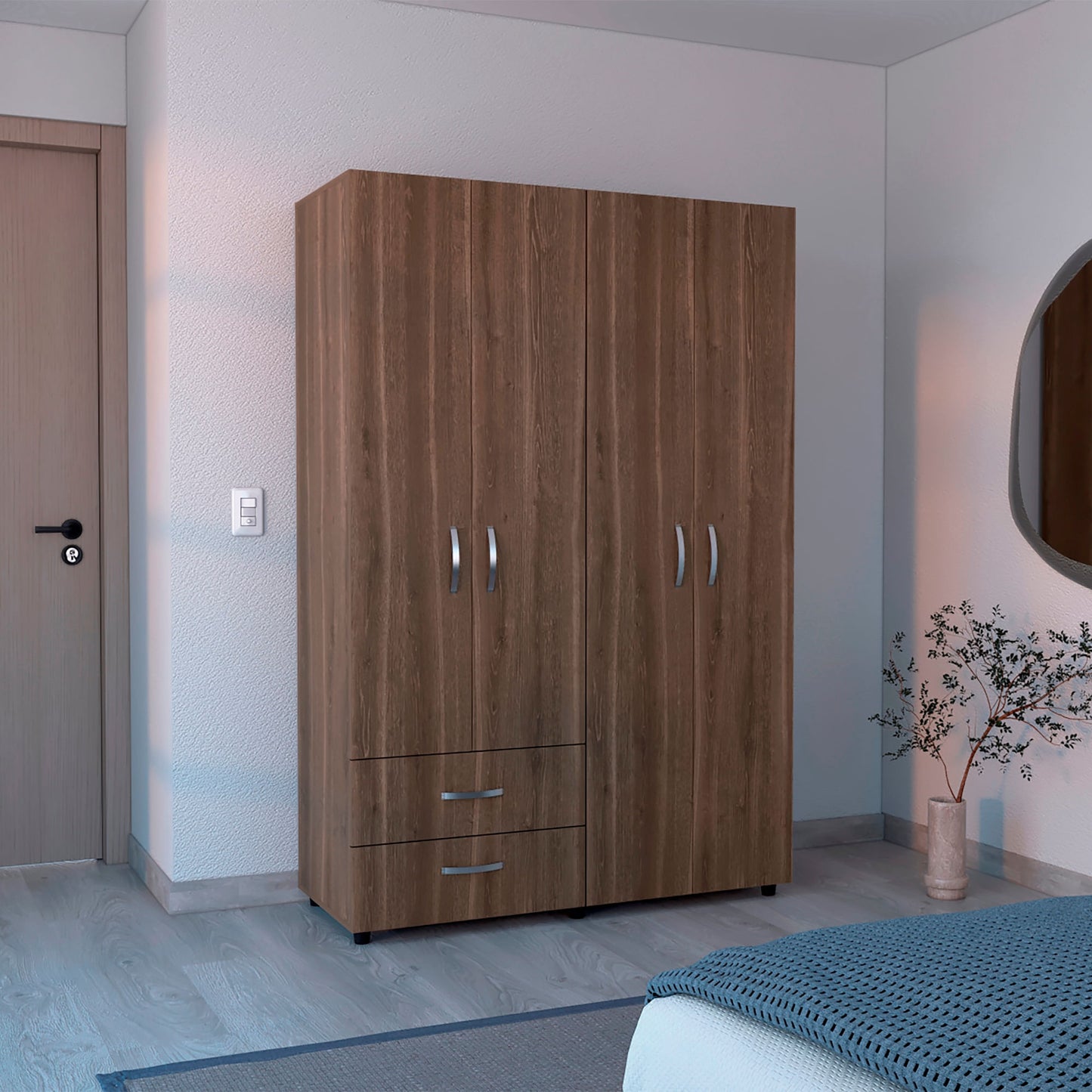 Closet Ankora Basic 180X120X47 Rta Milan Wengue