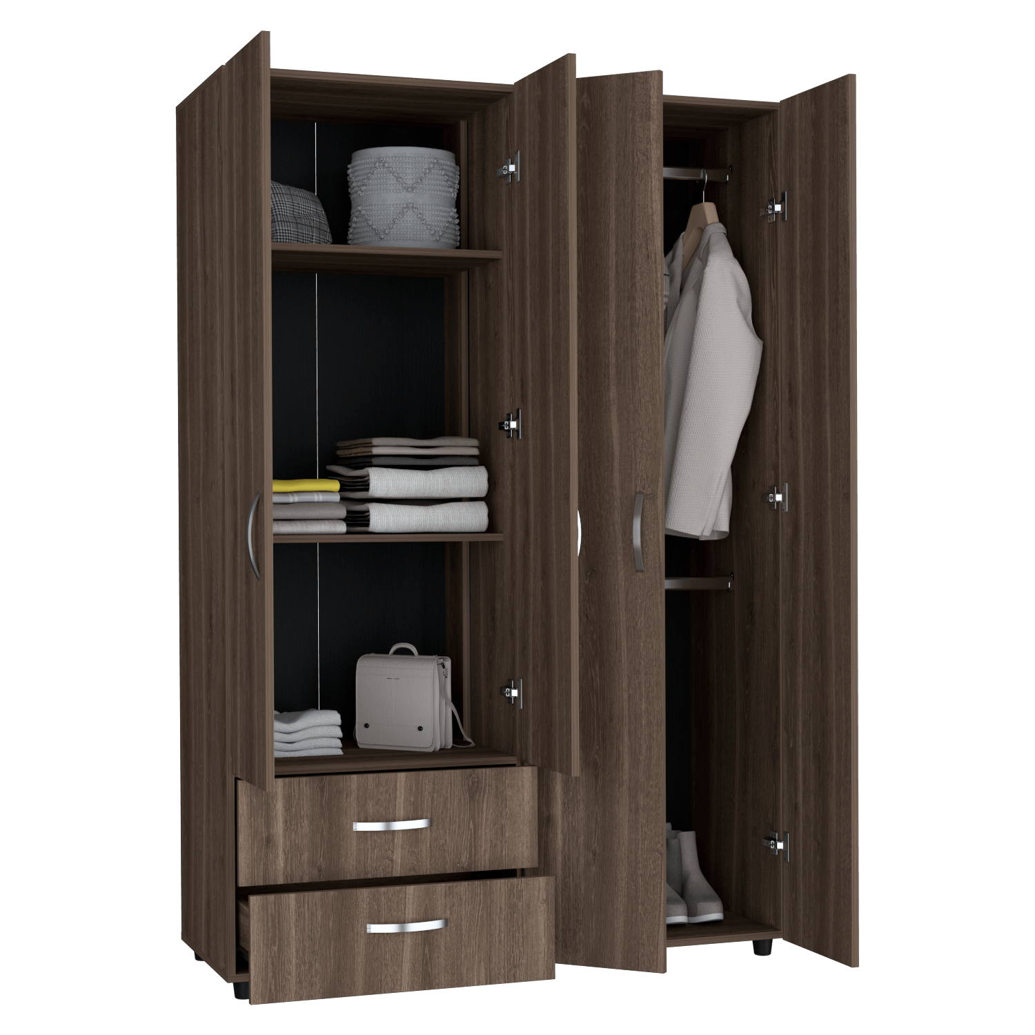 Closet Ankora Basic 180X120X47 Rta Milan Wengue
