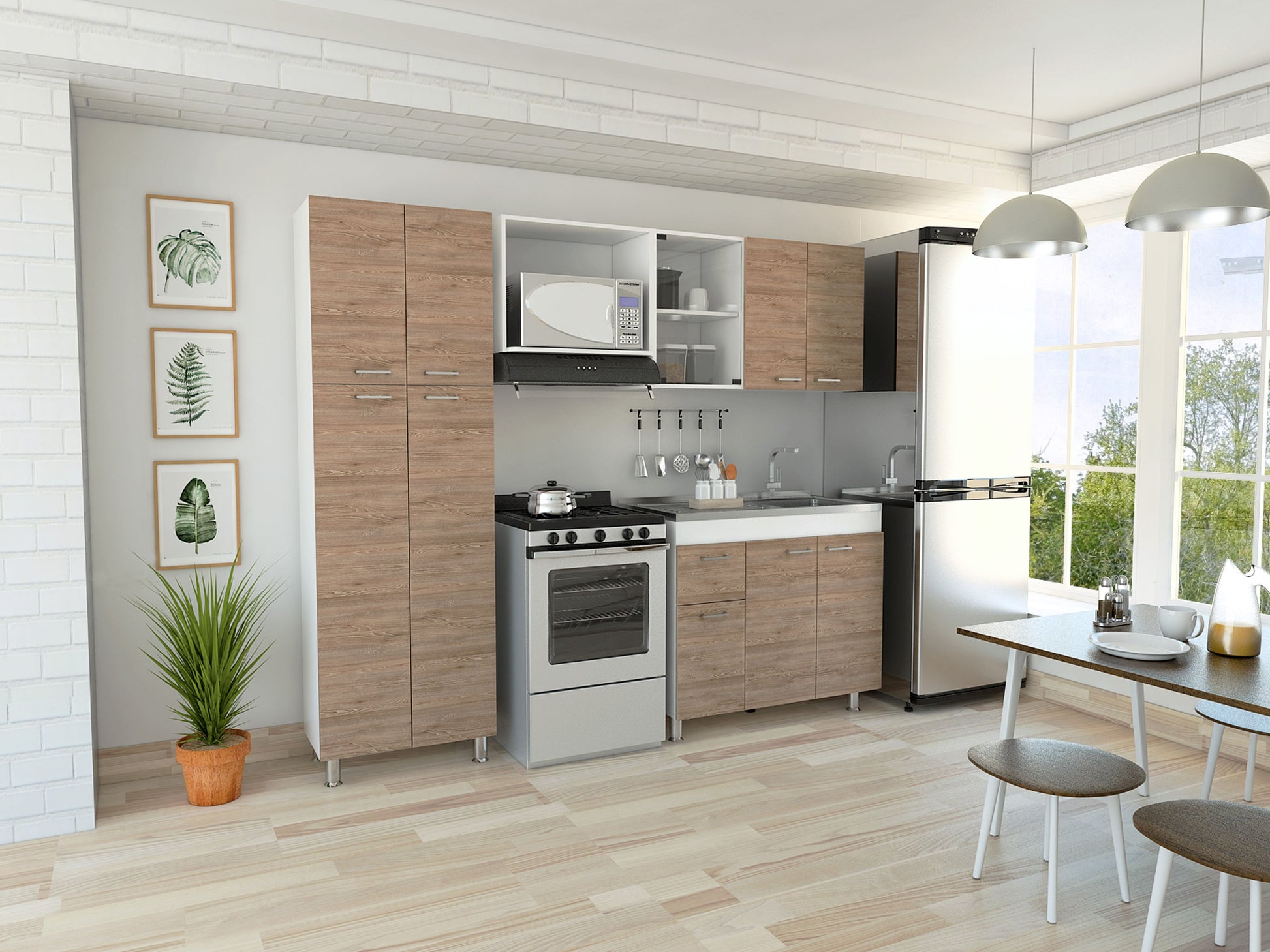 Cocina Completa Ferreti Rta Blanco + Miel