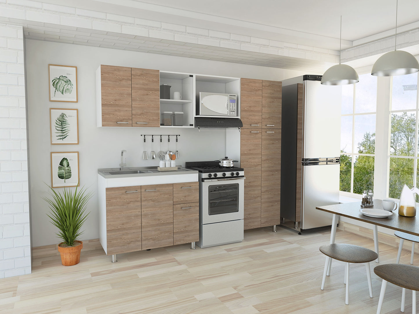 Cocina Completa Ferreti Rta Blanco + Miel