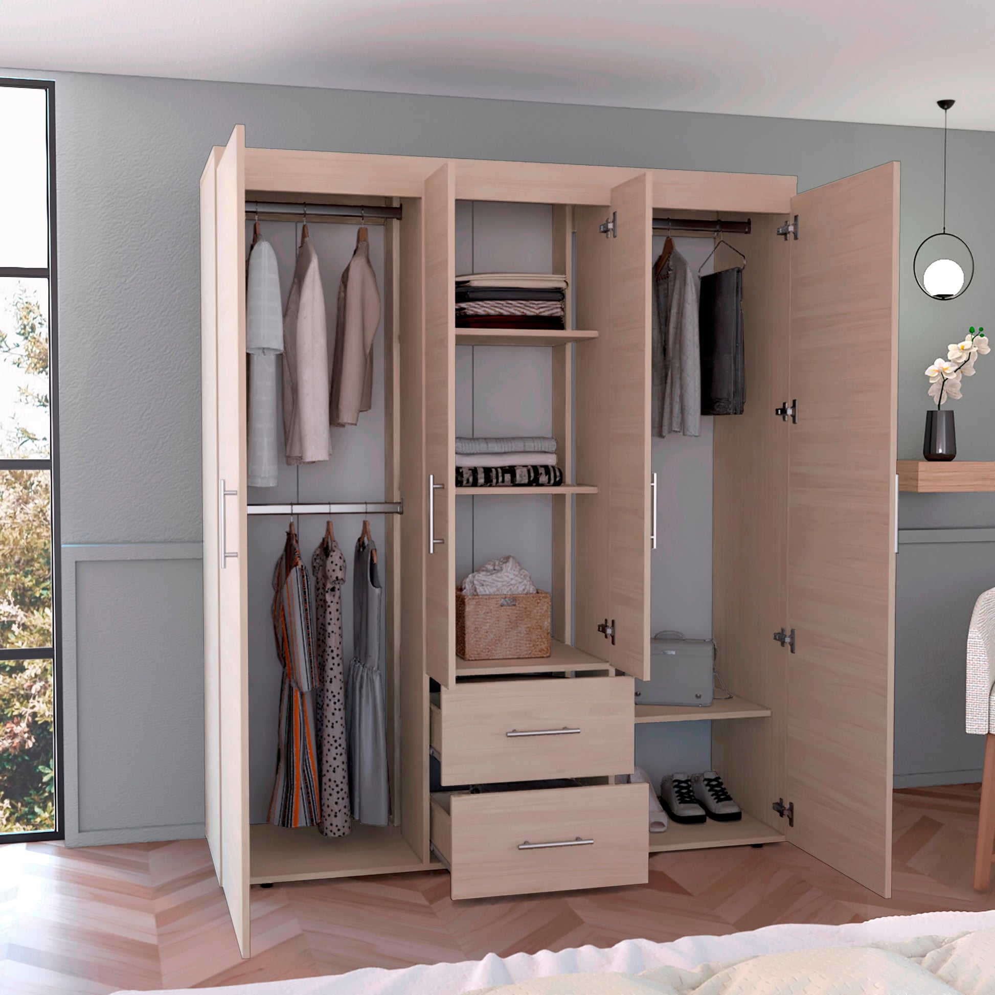 Closet Bariloche Eco 177X150X50 Rta Nacar Blanco