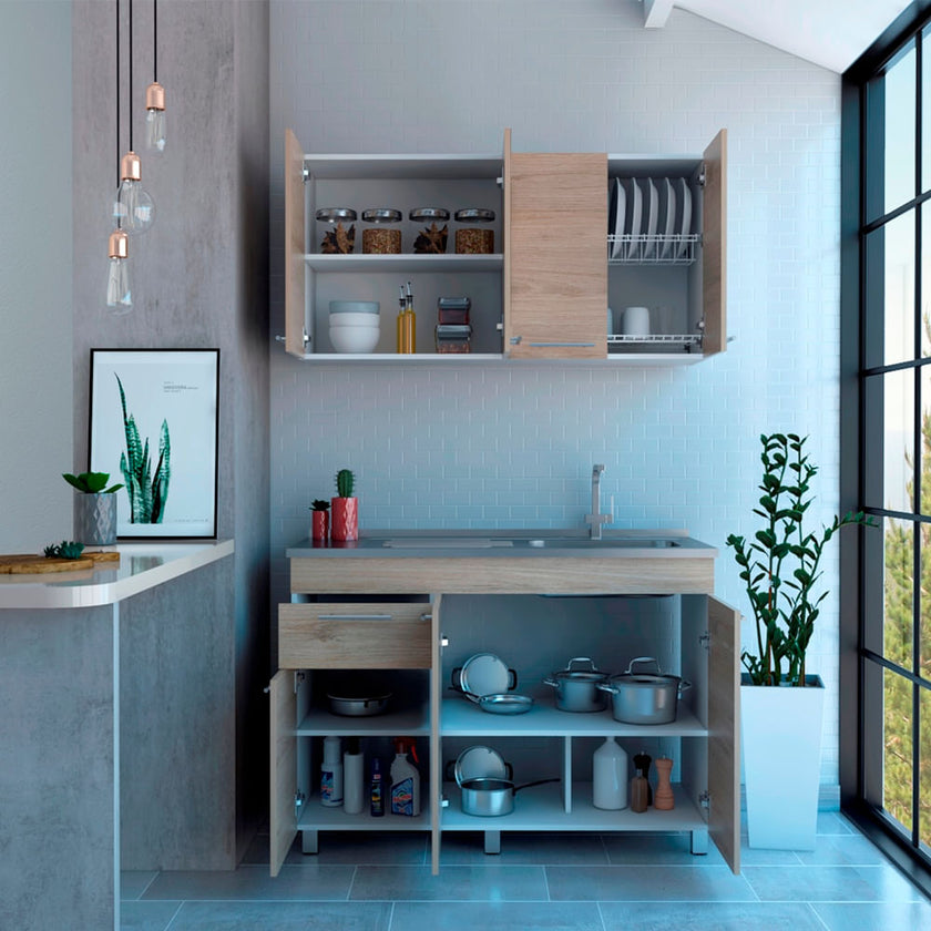 Cocina 120 Bazagli Rta Blanco Rovere