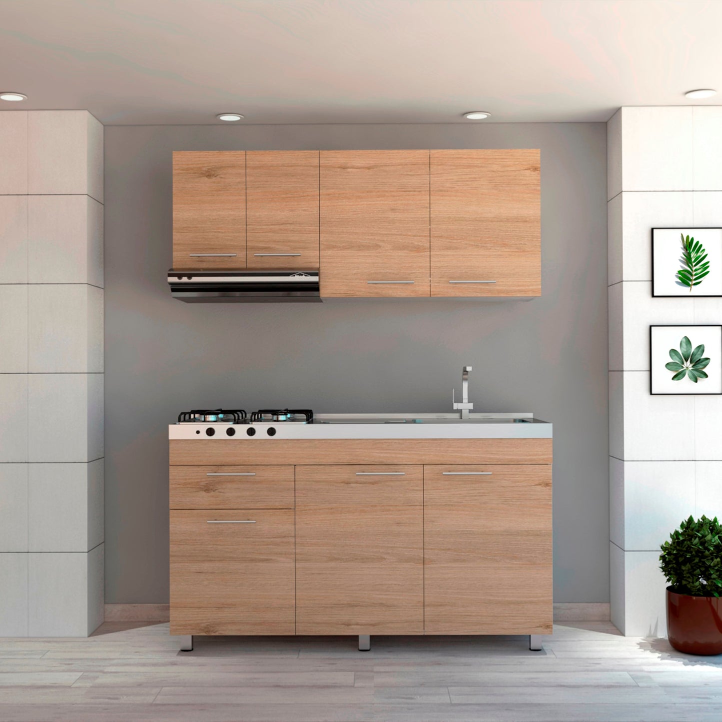 Cocina Bazagli 150 Der Rta Blanco Rovere