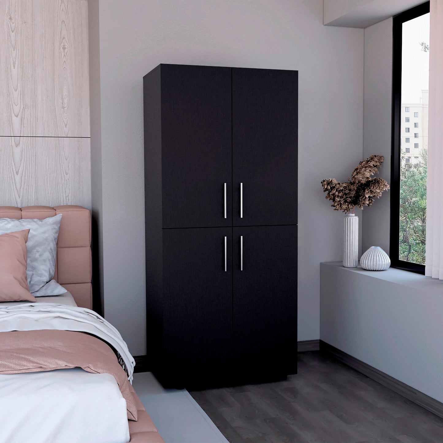 Closet Hazel 4P 180X80X48 Rta Wengue Zf