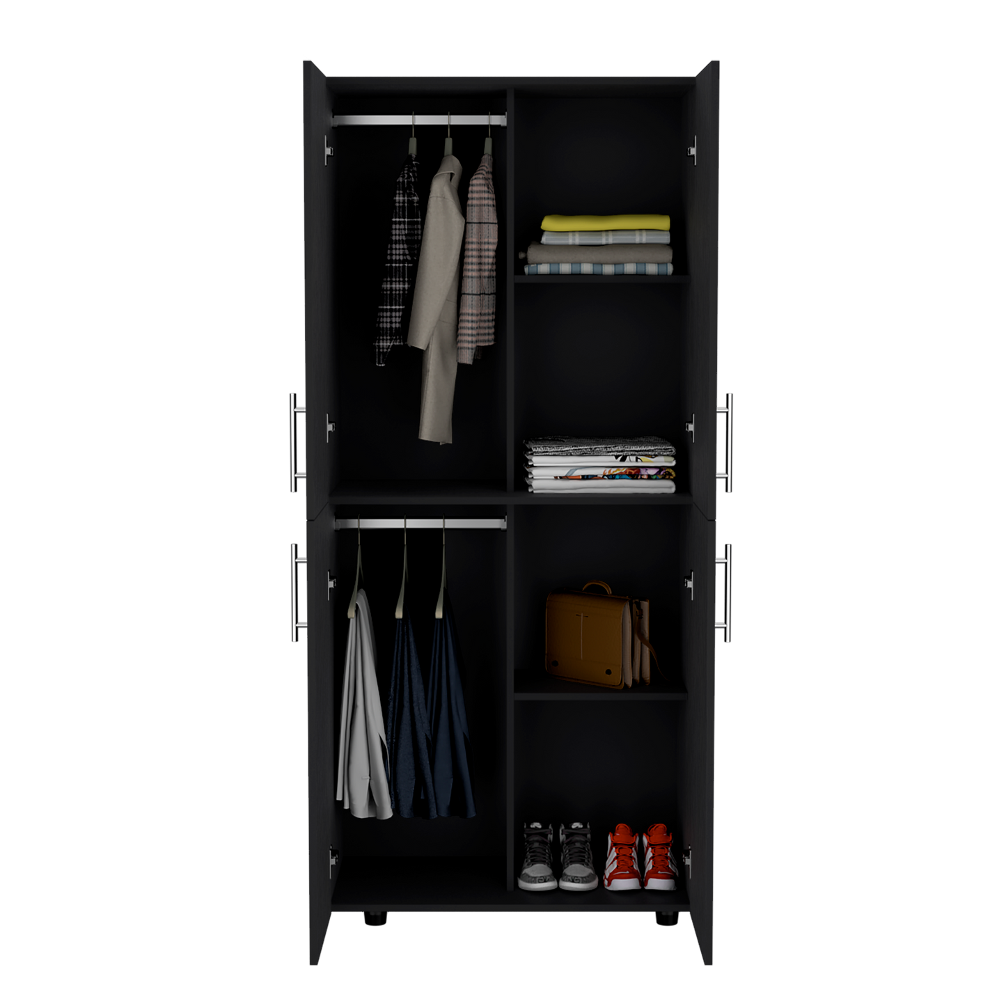 Closet Hazel 4P 180X80X48 Rta Wengue Zf