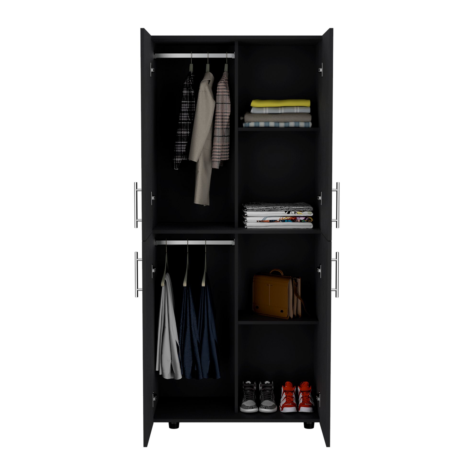 Closet Hazel 4P 180X80X48 Rta Wengue Zf