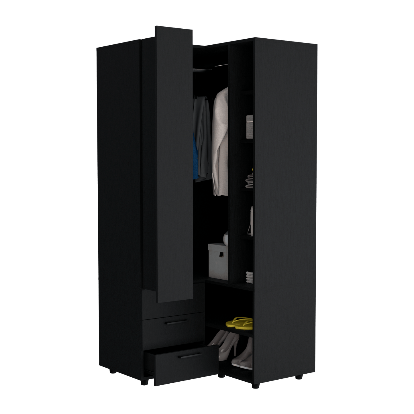 Closet Esquinero Toulouse 180X85X85 Rta Wengue